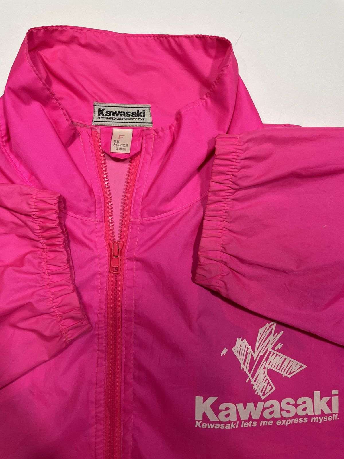 Japanese Brand × Vintage Vintage 90s Kawasaki Light Jacket windbreaker motorcycle Size US XL / EU 56 / 4 - 9 Thumbnail