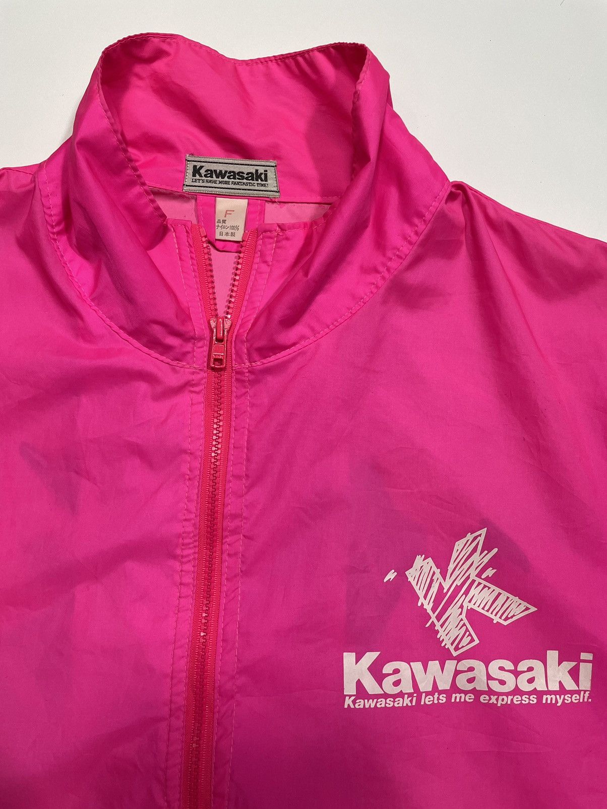 Japanese Brand × Vintage Vintage 90s Kawasaki Light Jacket windbreaker motorcycle Size US XL / EU 56 / 4 - 5 Thumbnail