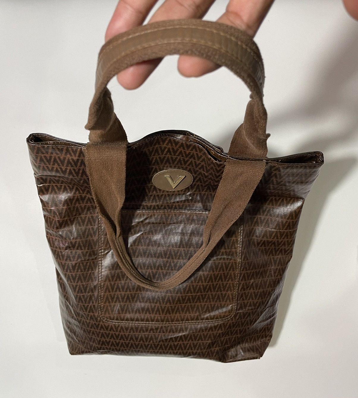 Valentino × Vintage Vintage 90s Valentino Monogram nova plaid italy tote bag Size ONE SIZE - 5 Thumbnail