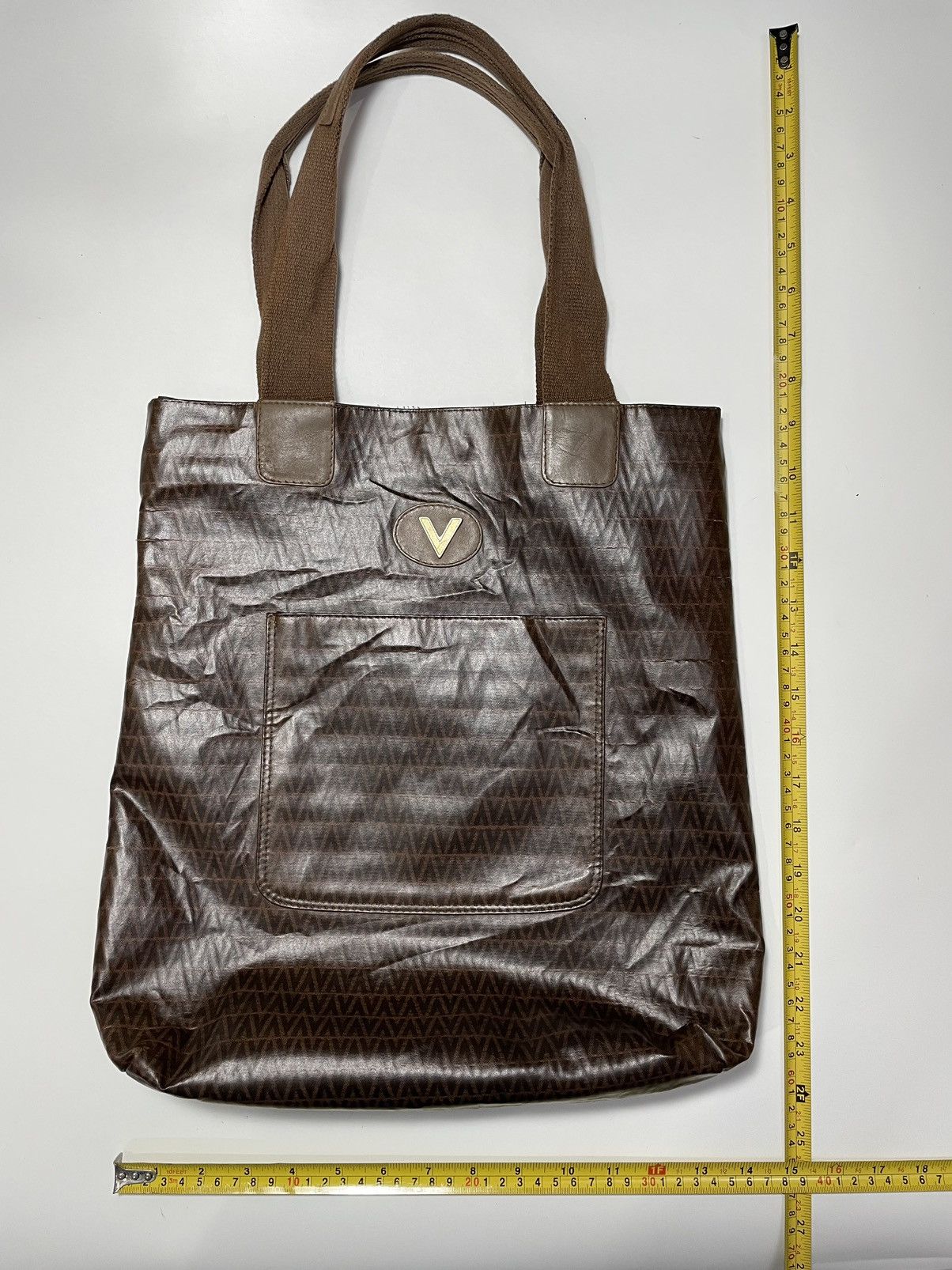 Valentino × Vintage Vintage 90s Valentino Monogram nova plaid italy tote bag Size ONE SIZE - 8 Thumbnail