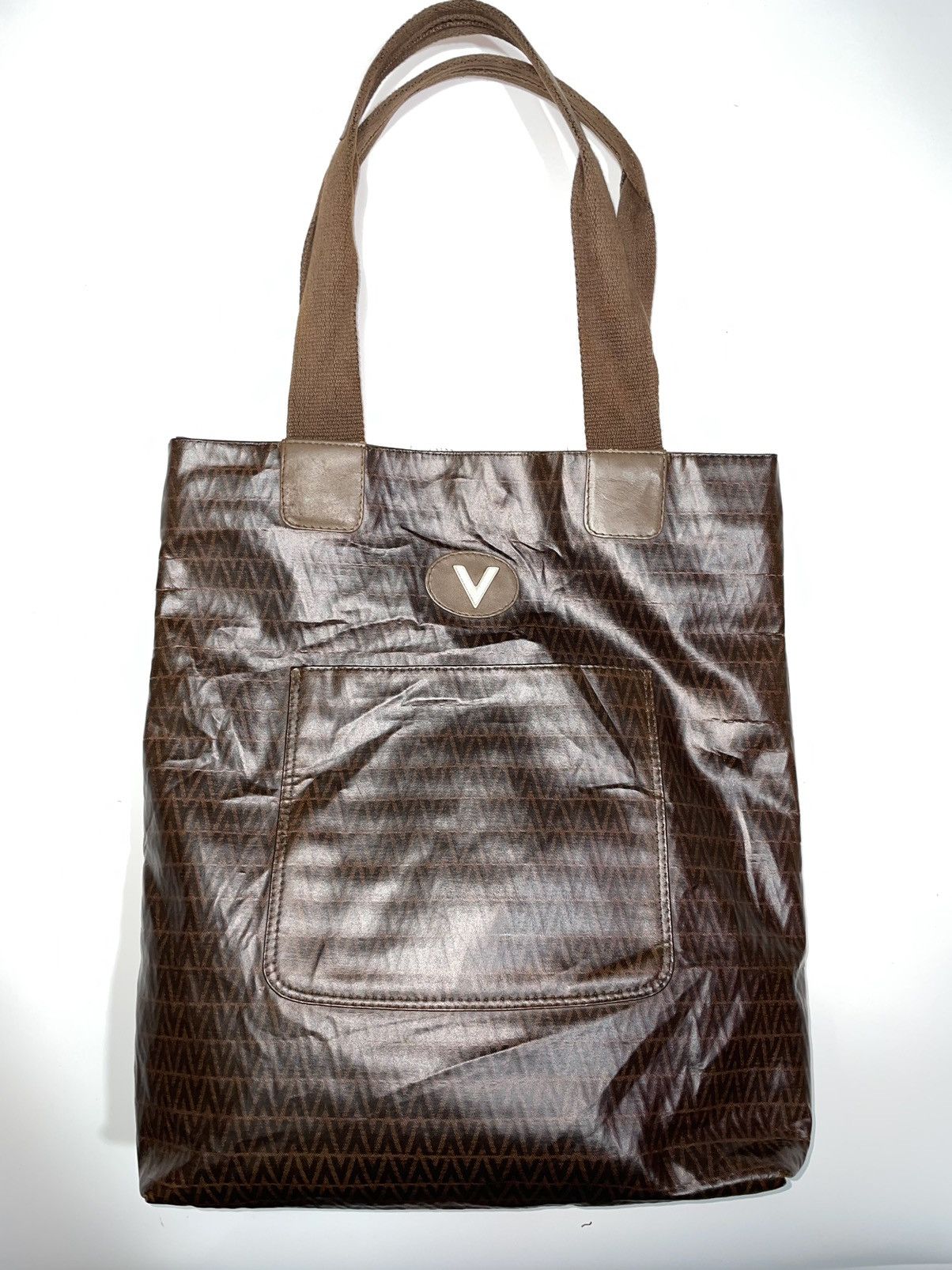 Valentino × Vintage Vintage 90s Valentino Monogram nova plaid italy tote bag Size ONE SIZE - 3 Thumbnail