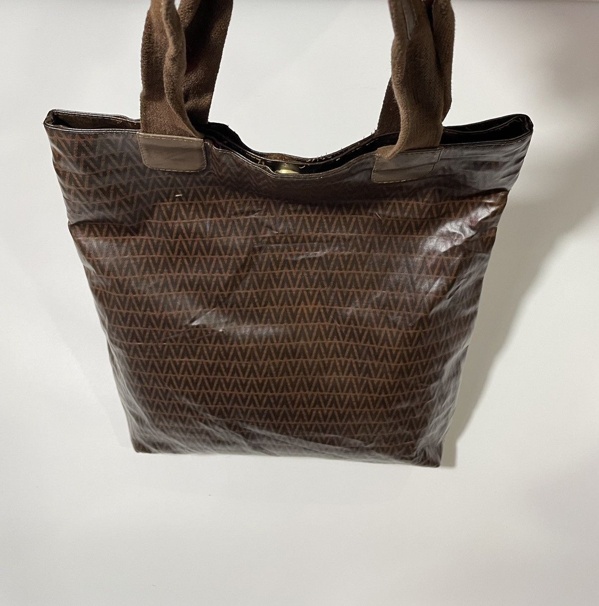 Valentino × Vintage Vintage 90s Valentino Monogram nova plaid italy tote bag Size ONE SIZE - 6 Thumbnail