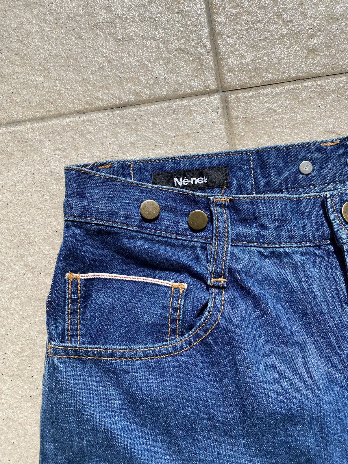 Designer × Issey Miyake × Ne-Net 💥RARE💥 Ne-net by ISSEY MIYAKE Patchwork Selvedge Denim Size US 30 / EU 46 - 6 Thumbnail