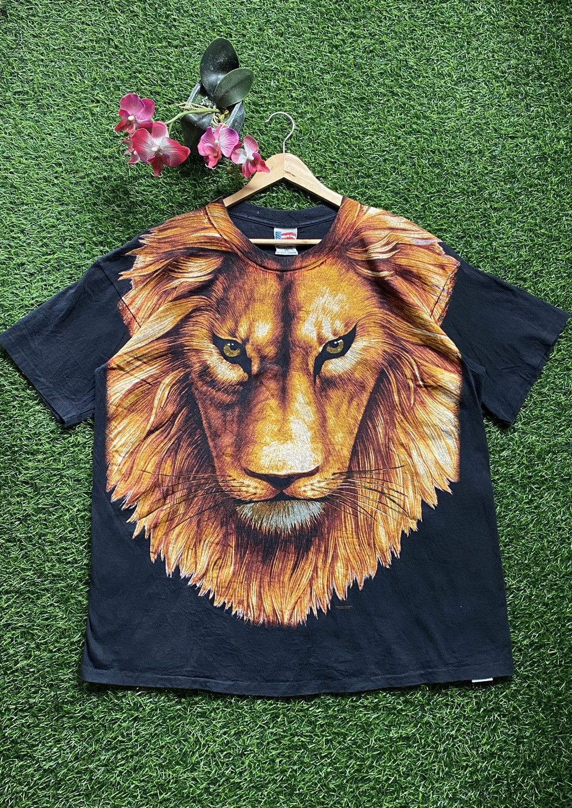 Vintage Vintage Overprint Lion 90s Size US XL / EU 56 / 4 - 1 Thumbnail