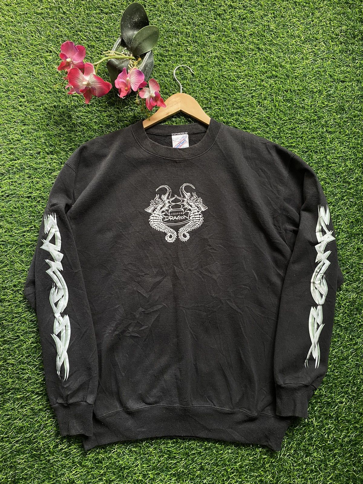 If Six Was Nine × Vintage Vintage Custom Dragon Sweatshirt Size US L / EU 52-54 / 3 - 1 Thumbnail