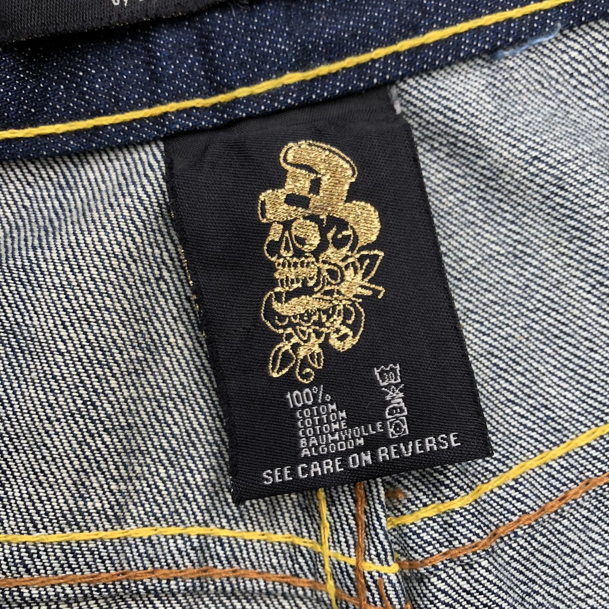 Christian Audigier 🔥Hyped🔥Ed Hardy Christian Audiger Embroidery Geisha Jeans Size US 43 - 17 Thumbnail