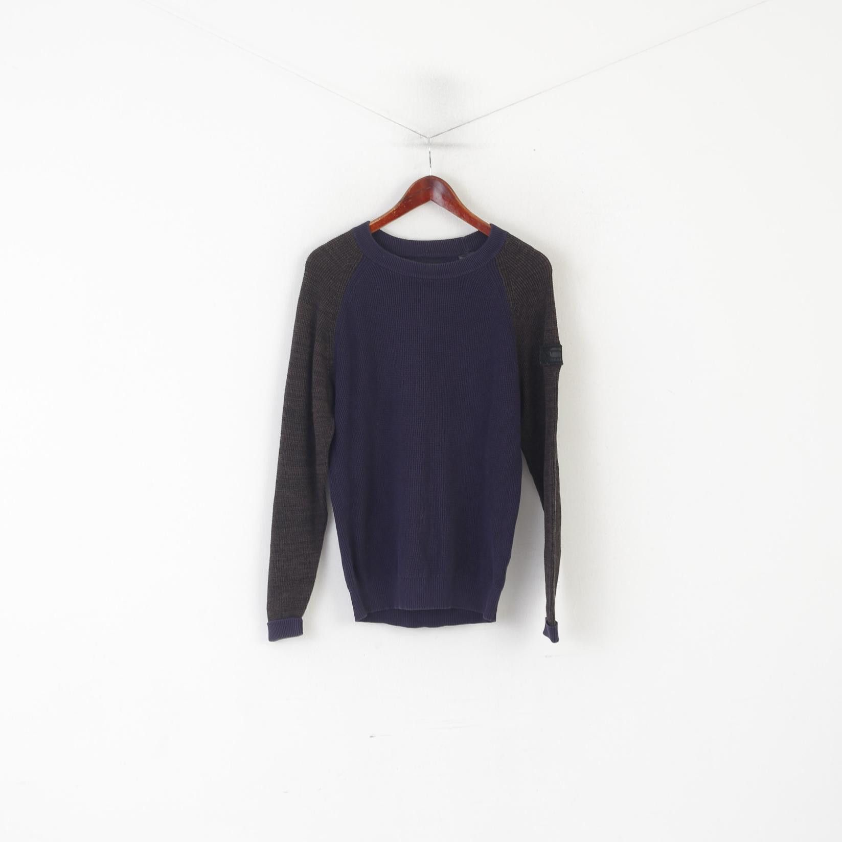 G-Star G-Star Raw Men M Jumper Navy Cotton Core Raglan 7270 Size US M / EU 48-50 / 2 - 2 Thumbnail