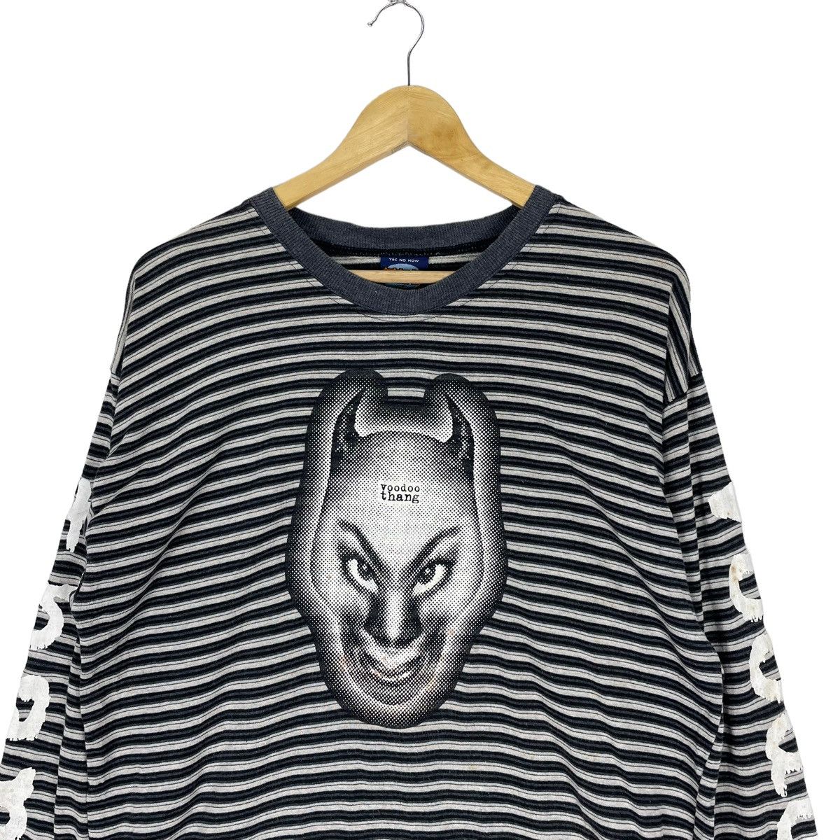 Japanese Brand 🌟VOODOO THANG DEMON STRIPED LONG SLEEVE T SHIRT Size US M / EU 48-50 / 2 - 3 Thumbnail