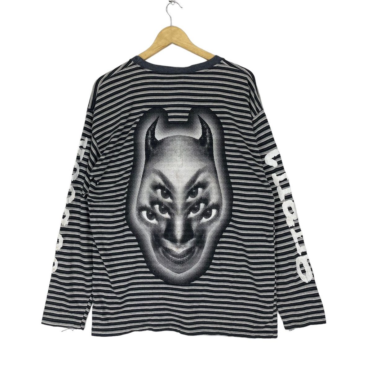 Japanese Brand 🌟VOODOO THANG DEMON STRIPED LONG SLEEVE T SHIRT Size US M / EU 48-50 / 2 - 7 Thumbnail
