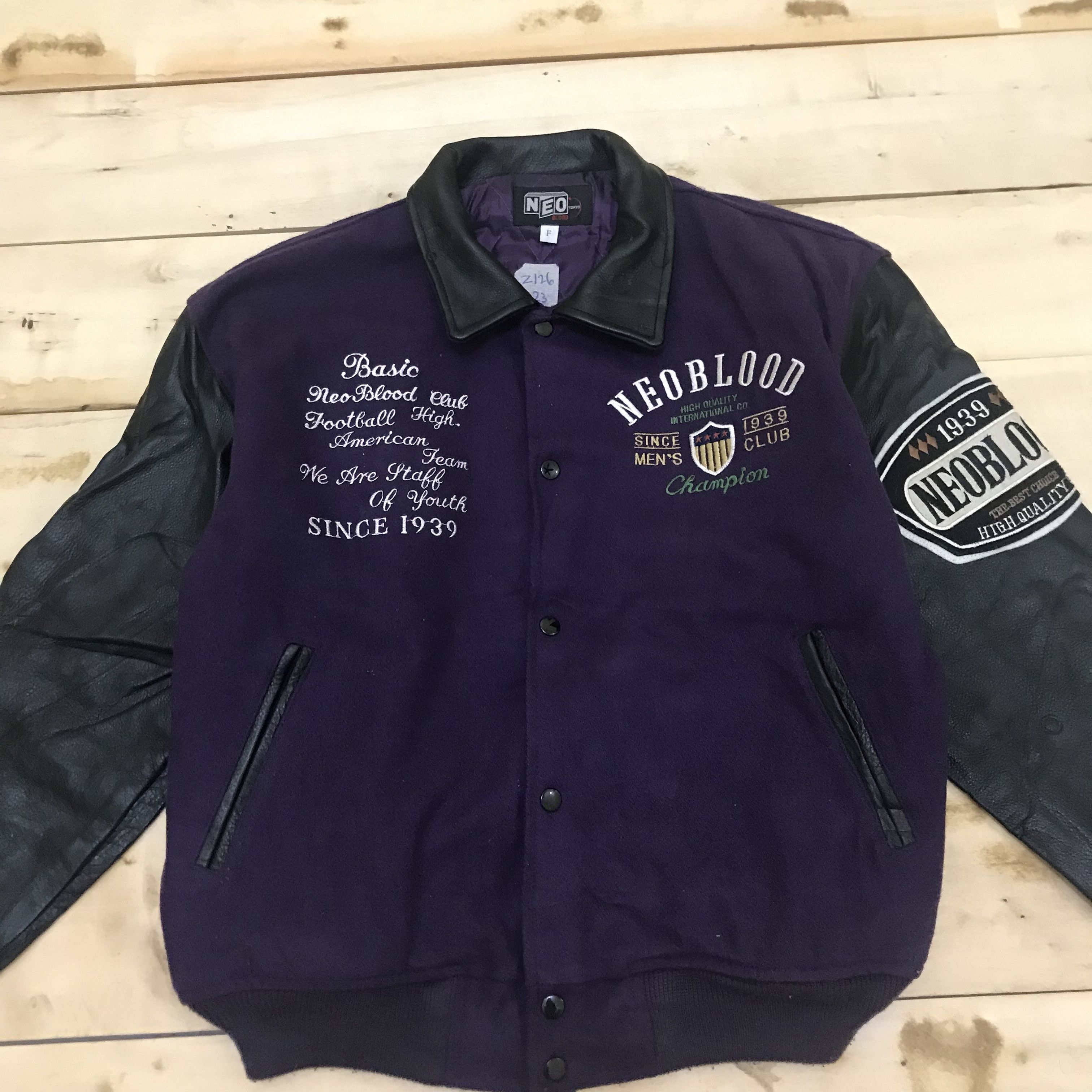 Japanese Brand Z126 NEO BLOOD CLUB FOOTBALL AMERICAN TEAM VARSITY JACKET Size US M / EU 48-50 / 2 - 3 Thumbnail