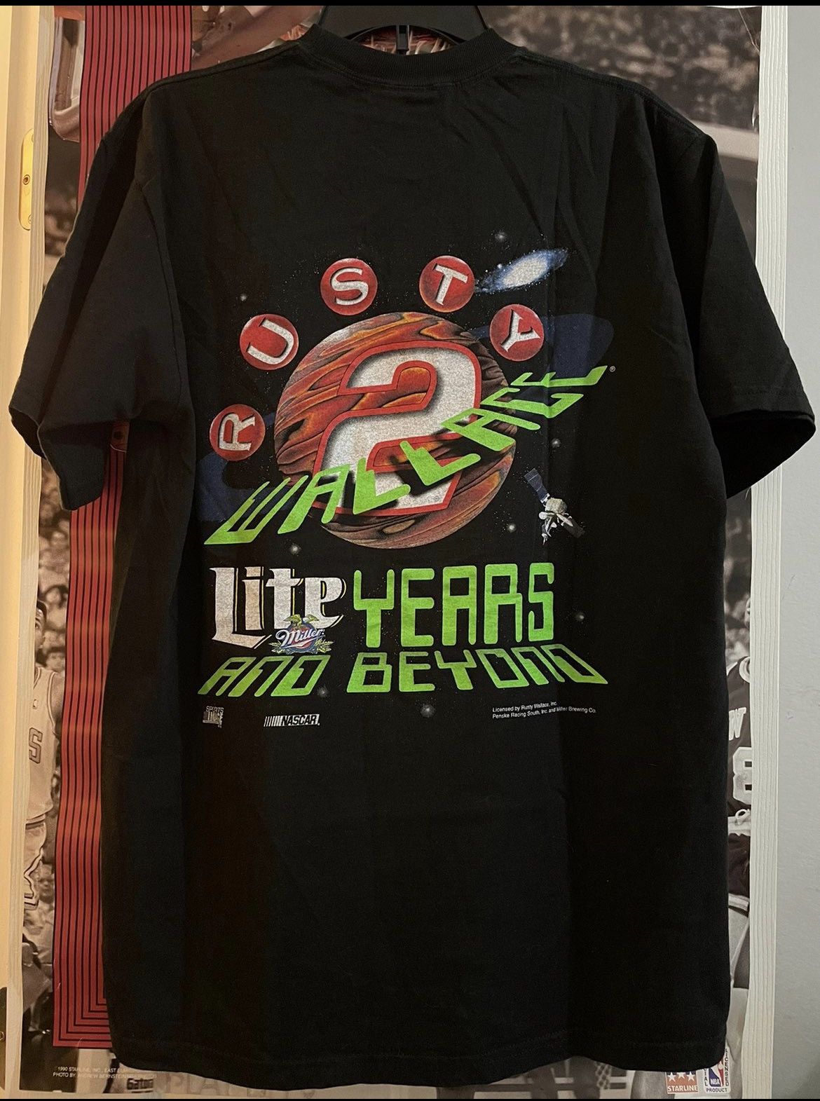 Vintage NASCAR Rusty Wallace Miller Lite Years Tee