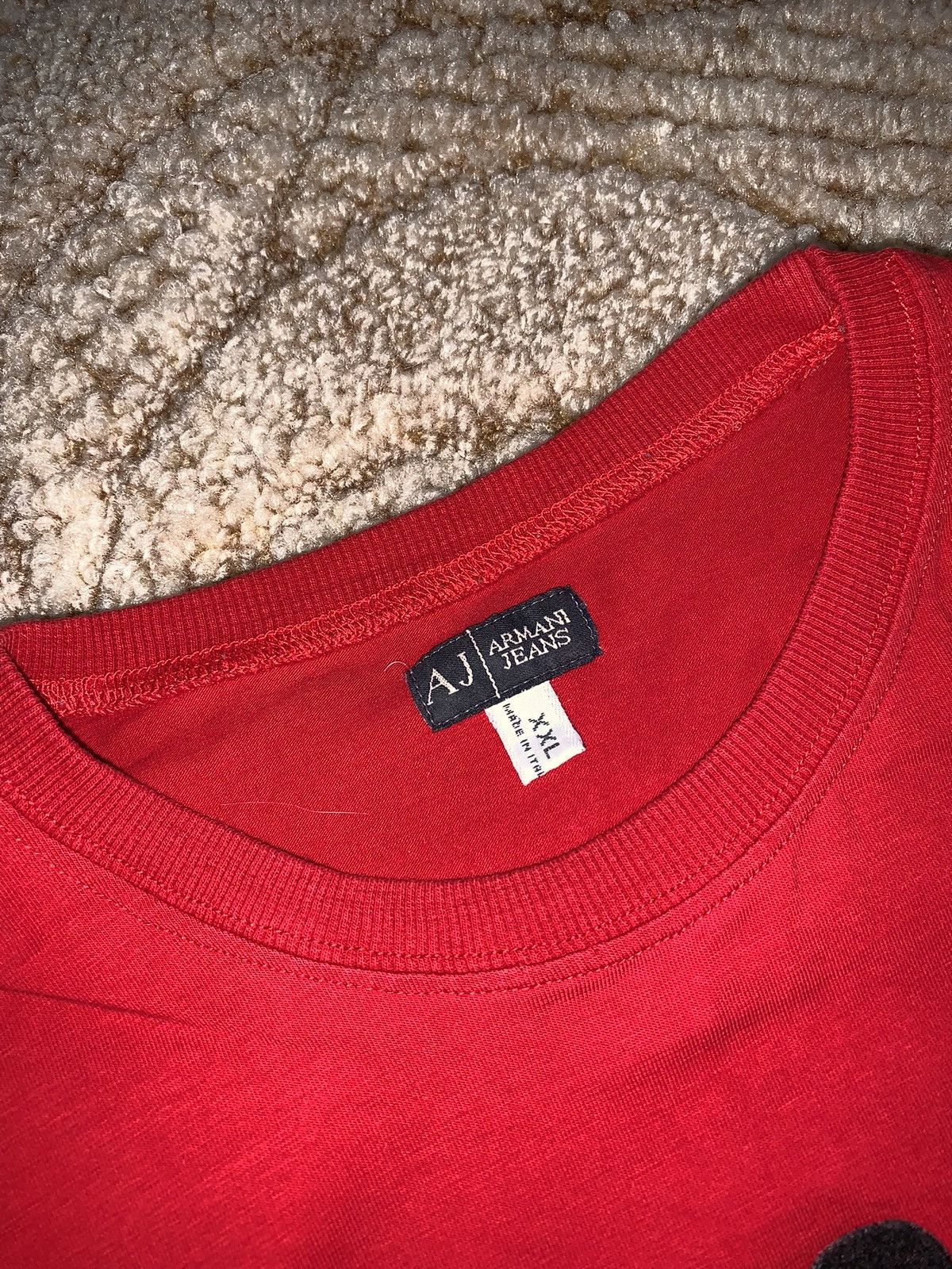 Armani Armani jeans velours big logo tee T-shirt polo vintage Size US XL / EU 56 / 4 - 17 Thumbnail