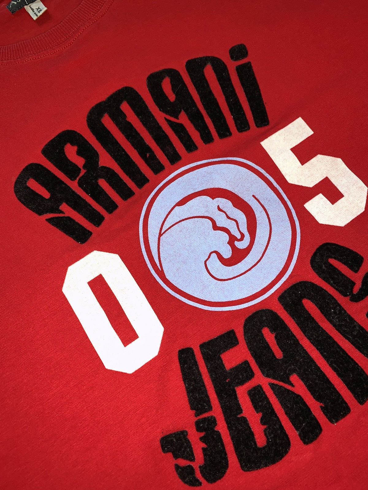 Armani Armani jeans velours big logo tee T-shirt polo vintage Size US XL / EU 56 / 4 - 15 Thumbnail