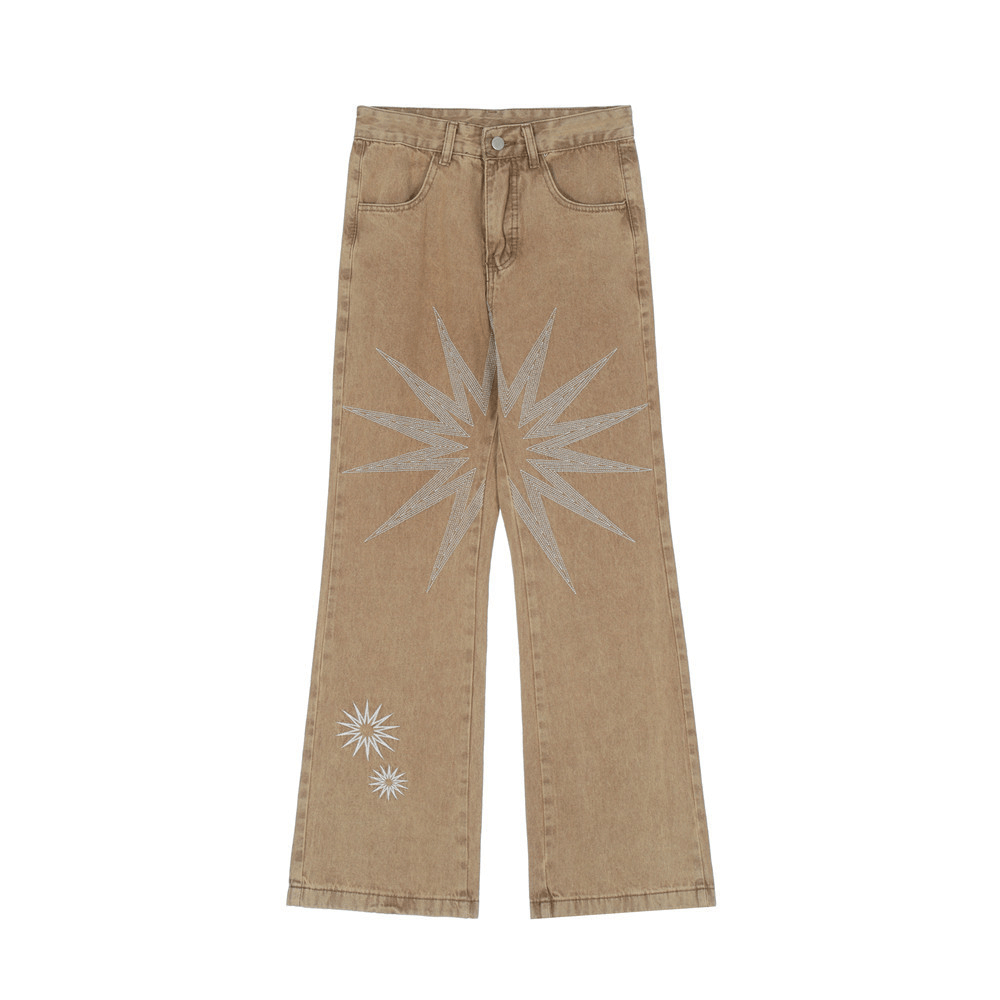 Japanese Brand × Jean SOL Embroidery Flare Panel Jeans Size US 30 / EU 46 - 4 Thumbnail