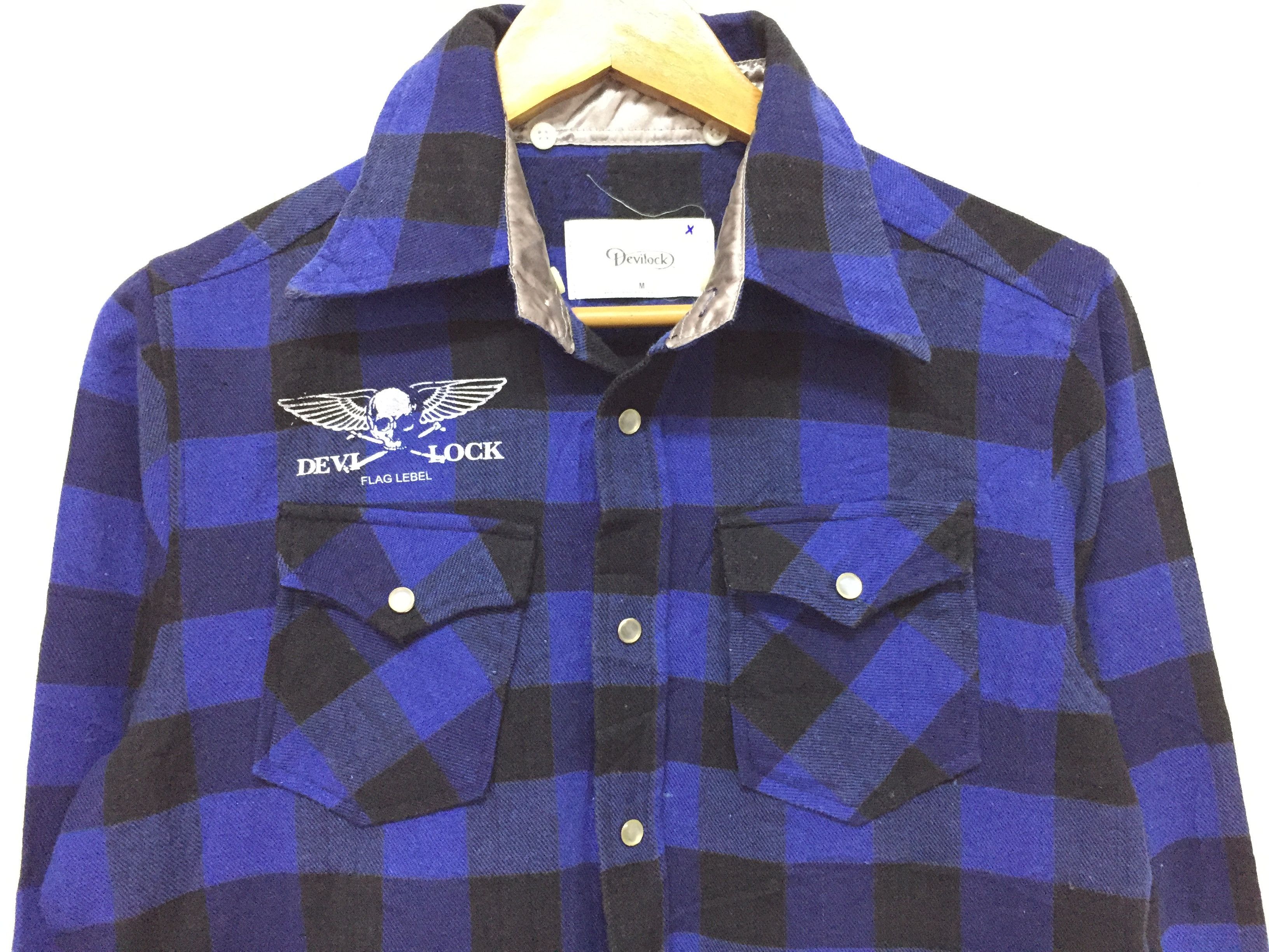 PHENOMENON Vtg DEVILOCK Flag lebel tartan flannel Size US M / EU 48-50 / 2 - 2 Thumbnail