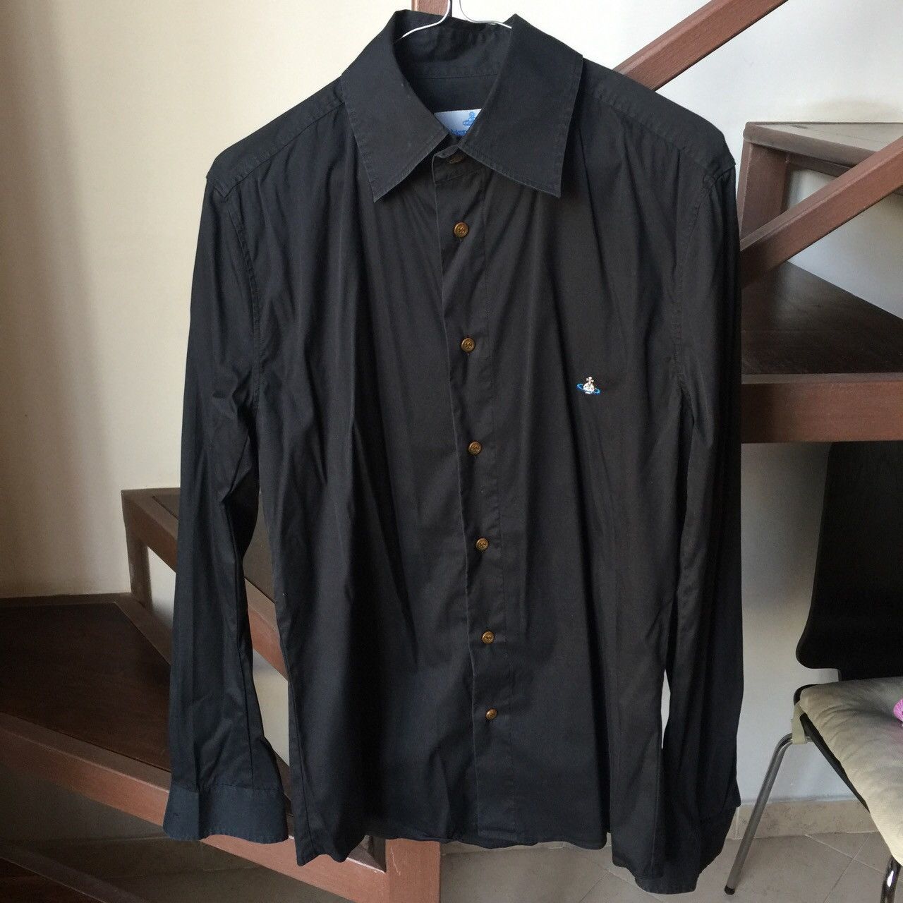 black Slim Logo Shirt