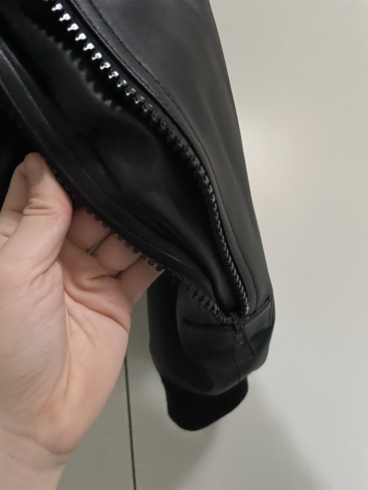 Dries Van Noten Dries Van Noten Backzip Black Leather Lanvers Bomber Jacket Size US M / EU 48-50 / 2 - 9 Thumbnail