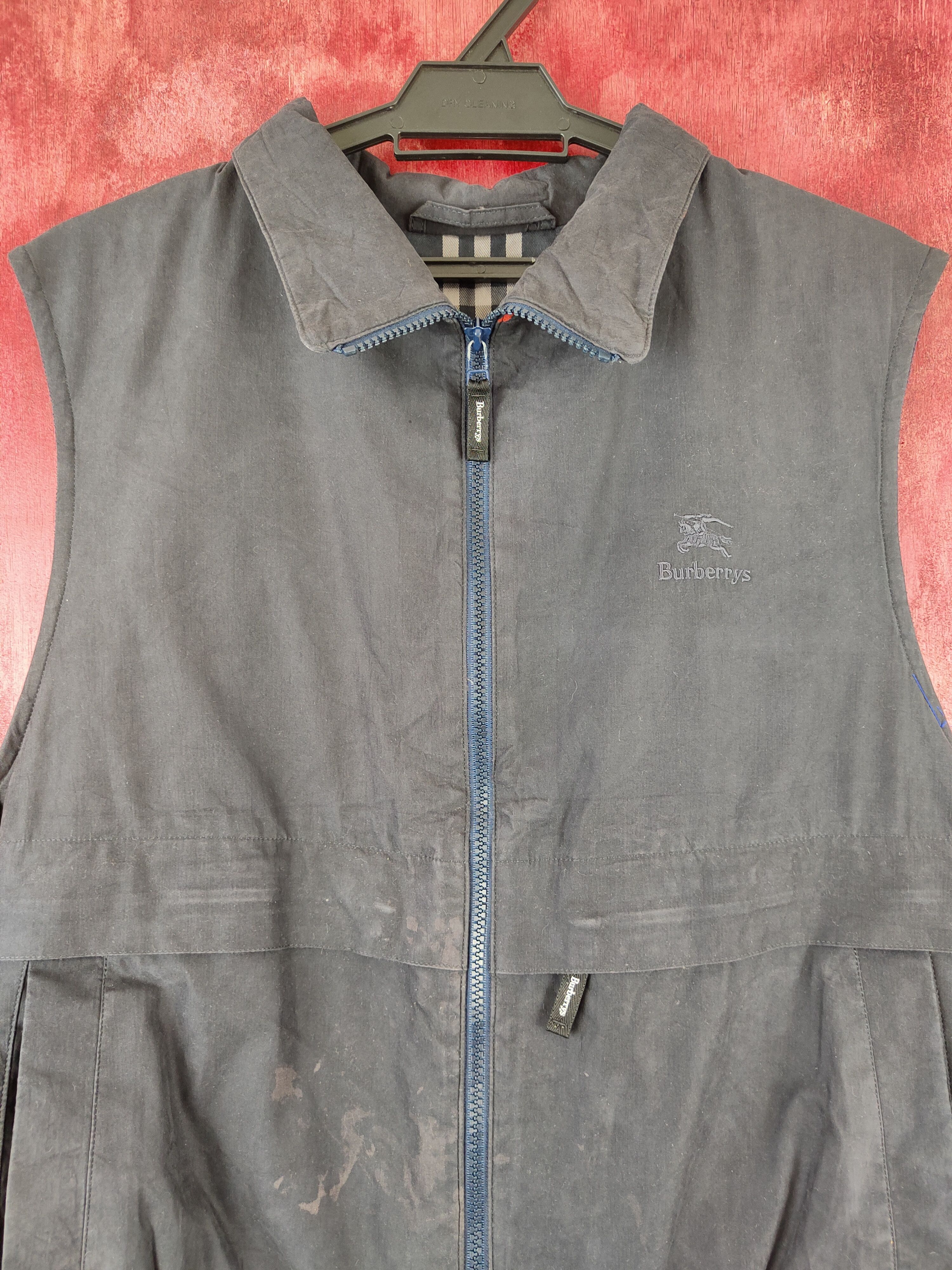 Burberry × Vintage Burberrys vintage Dark Blue Faded Vests #5548 Size US L / EU 52-54 / 3 - 2 Thumbnail