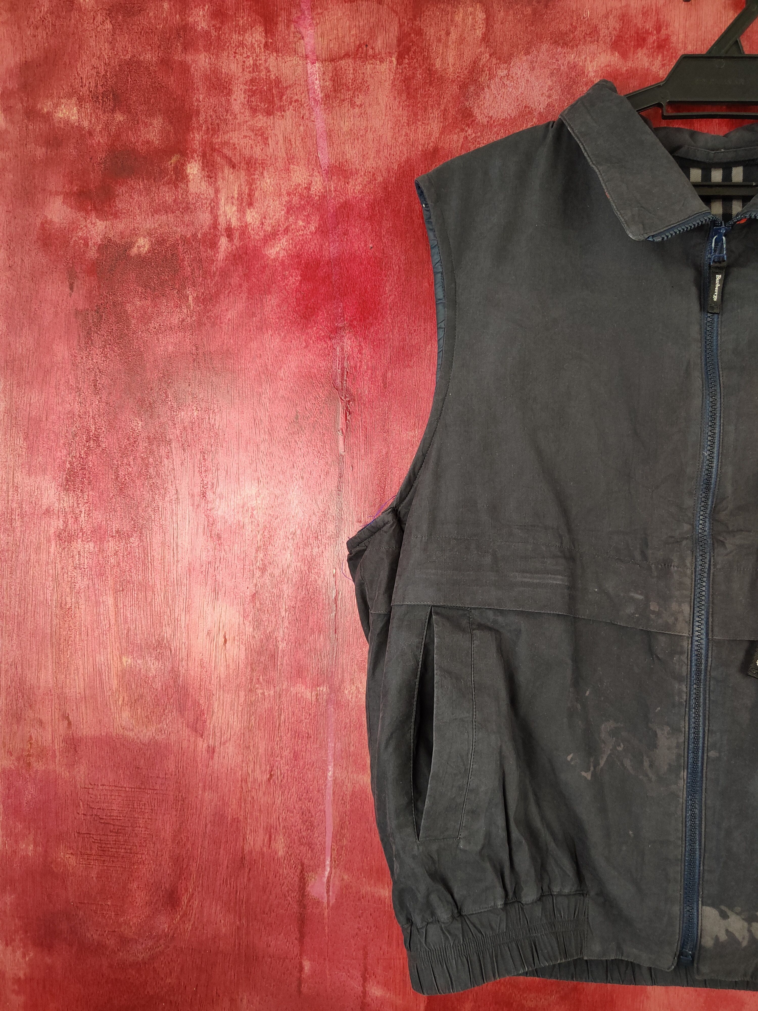 Burberry × Vintage Burberrys vintage Dark Blue Faded Vests #5548 Size US L / EU 52-54 / 3 - 5 Thumbnail
