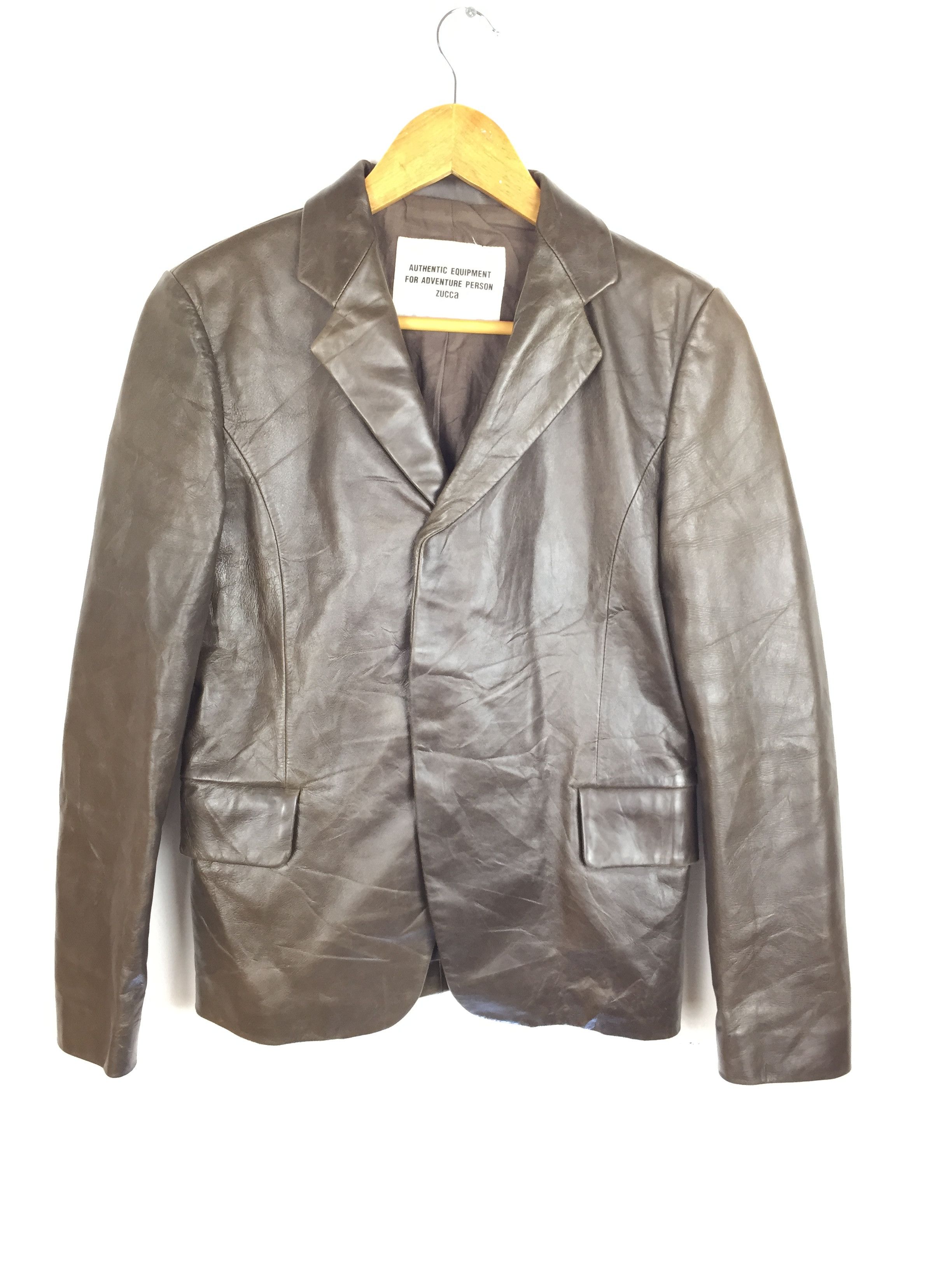 2000s ZUCCA by issey miyake leather jacket