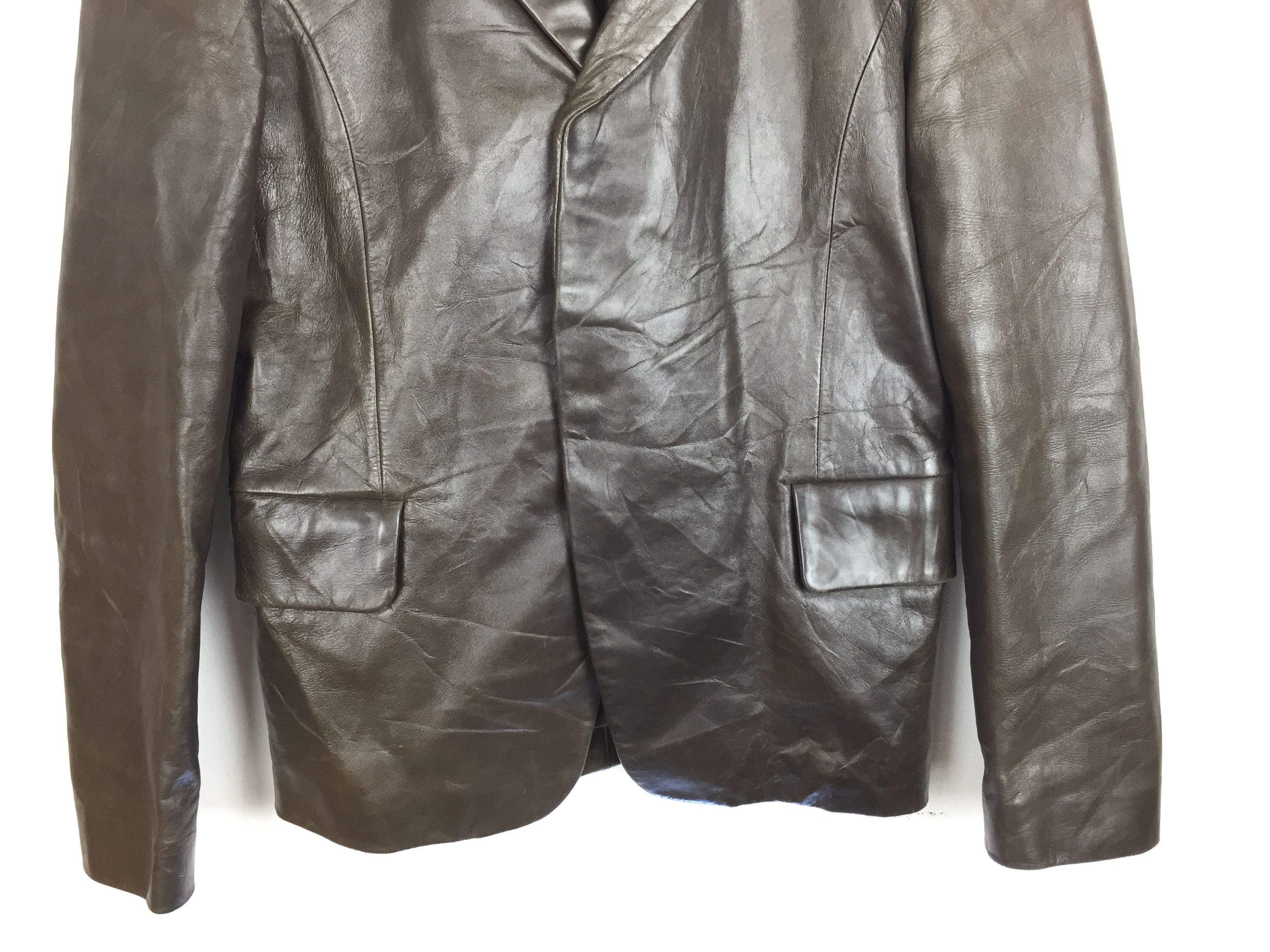 2000s ZUCCA by issey miyake leather jacket