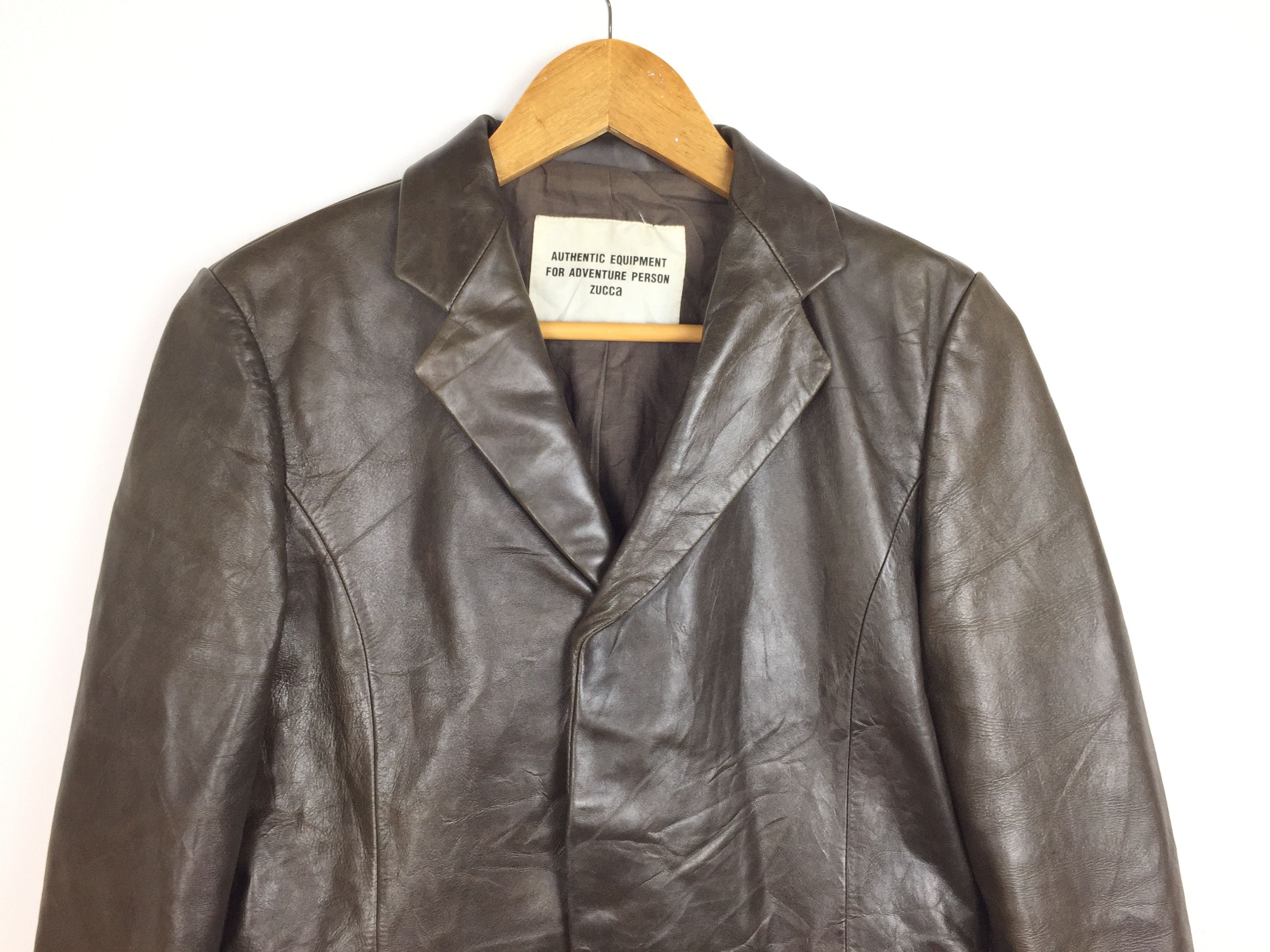 2000s ZUCCA by issey miyake leather jacket