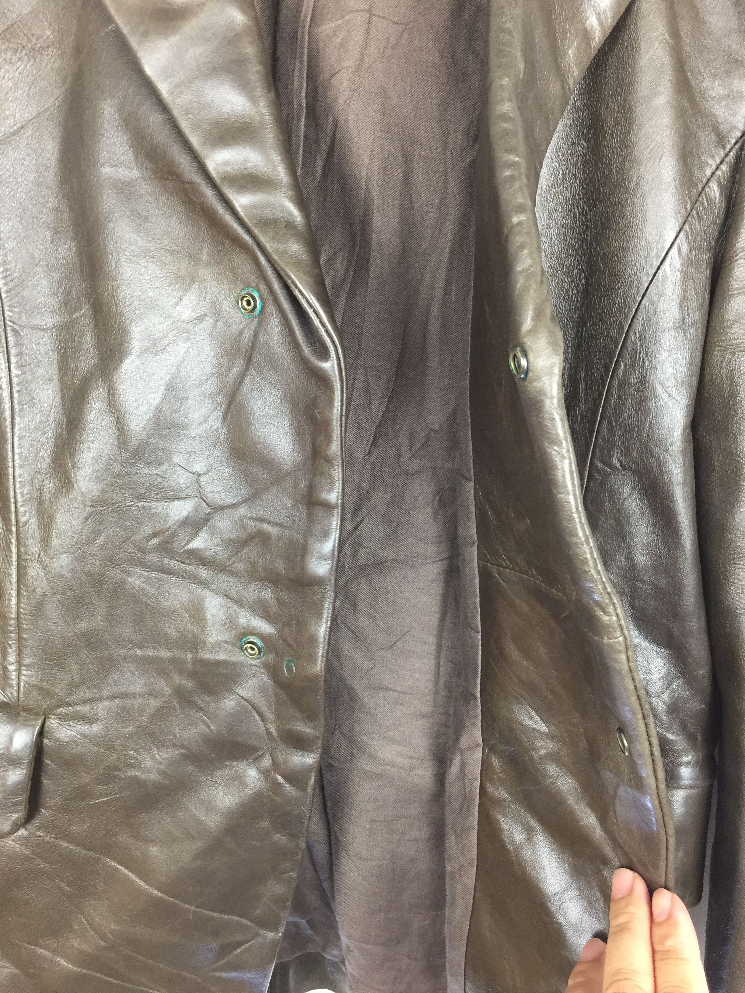 2000s ZUCCA by issey miyake leather jacket