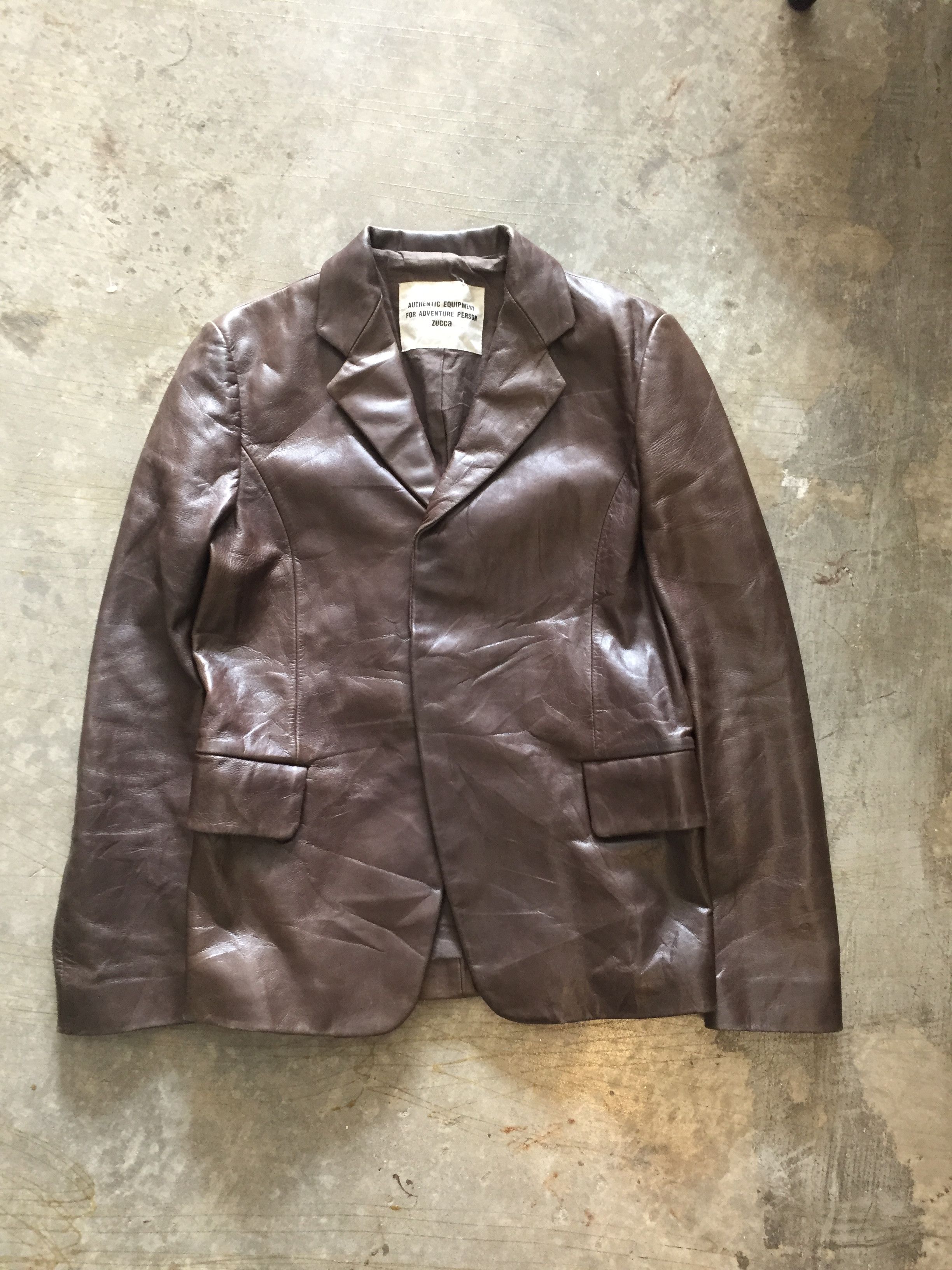 2000s ZUCCA by issey miyake leather jacket