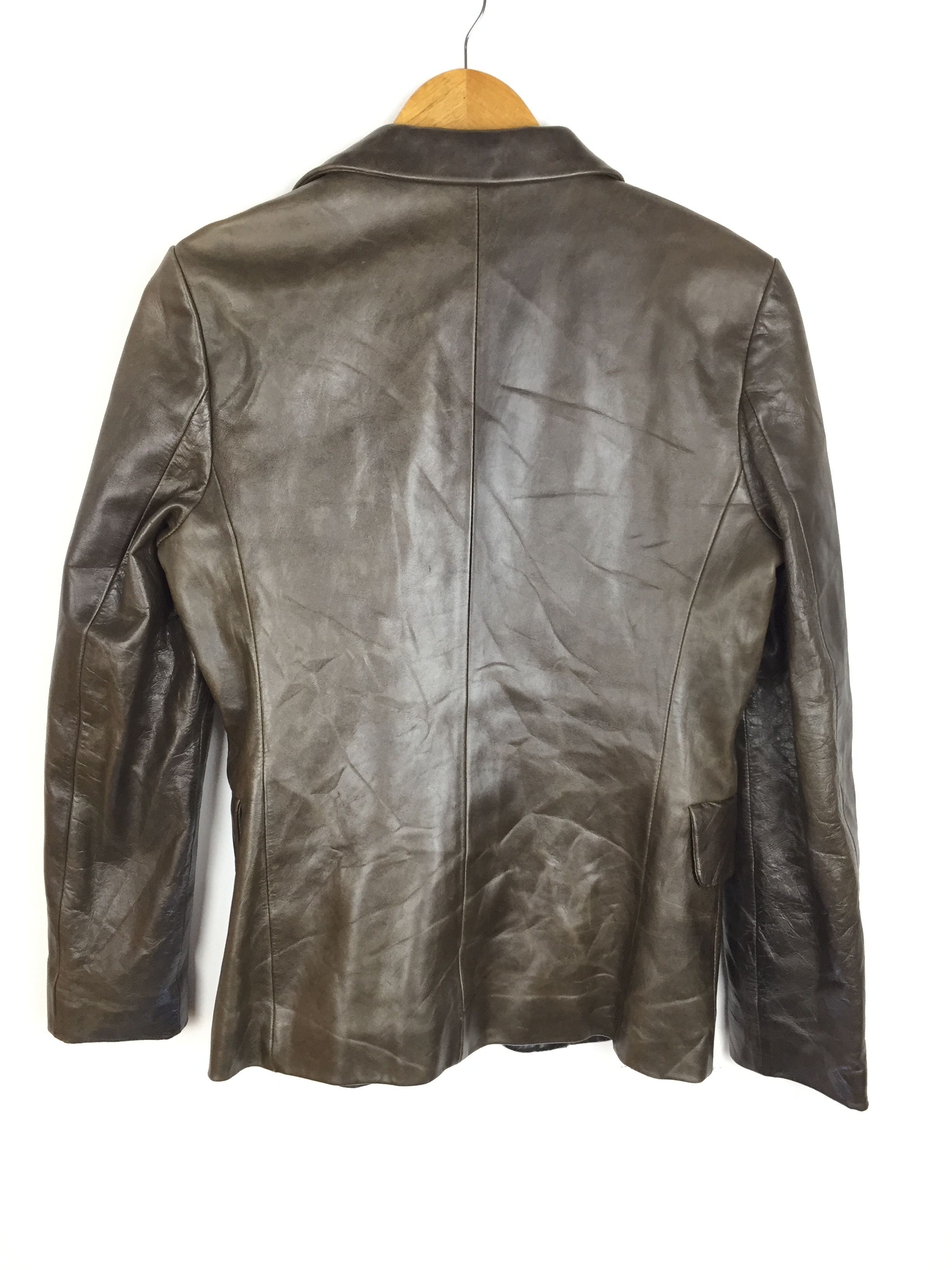 2000s ZUCCA by issey miyake leather jacket