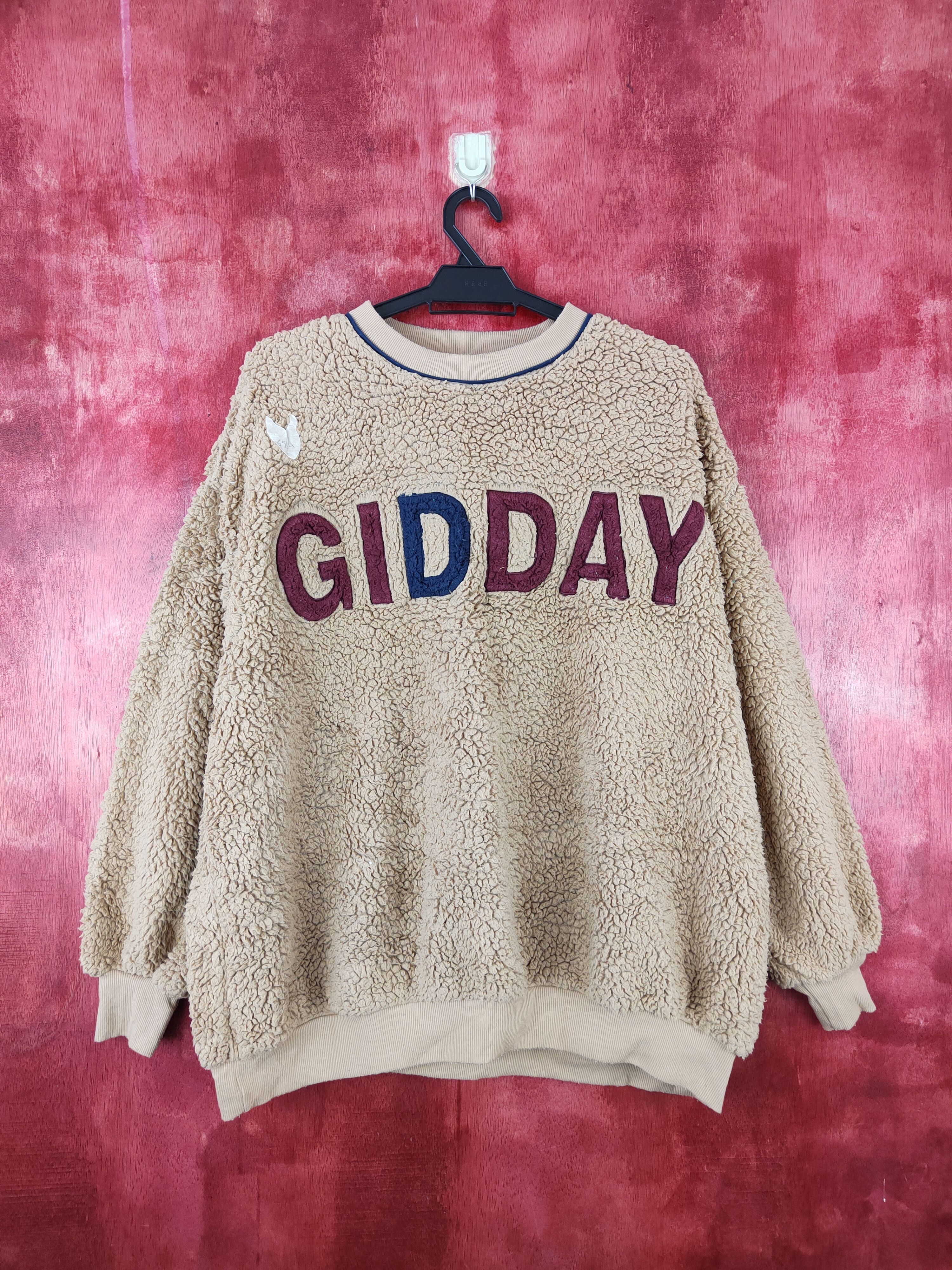 Gidday Brown fleece shag shaggy sweatshirt #5554