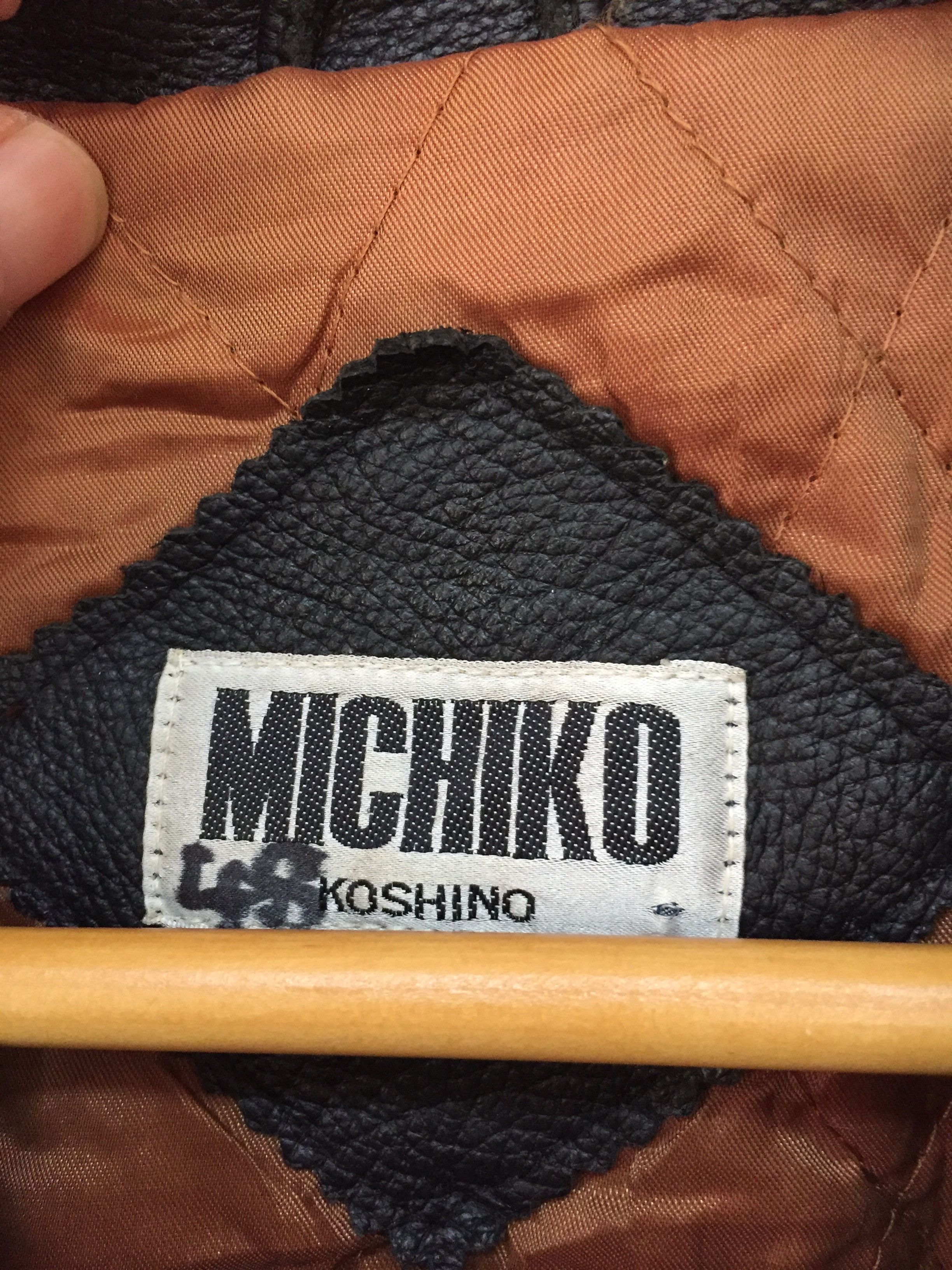 Michiko Koshino London 90's Embordered logo varsity Leather Sleeve Bomber jacket Size US M / EU 48-50 / 2 - 12 Thumbnail