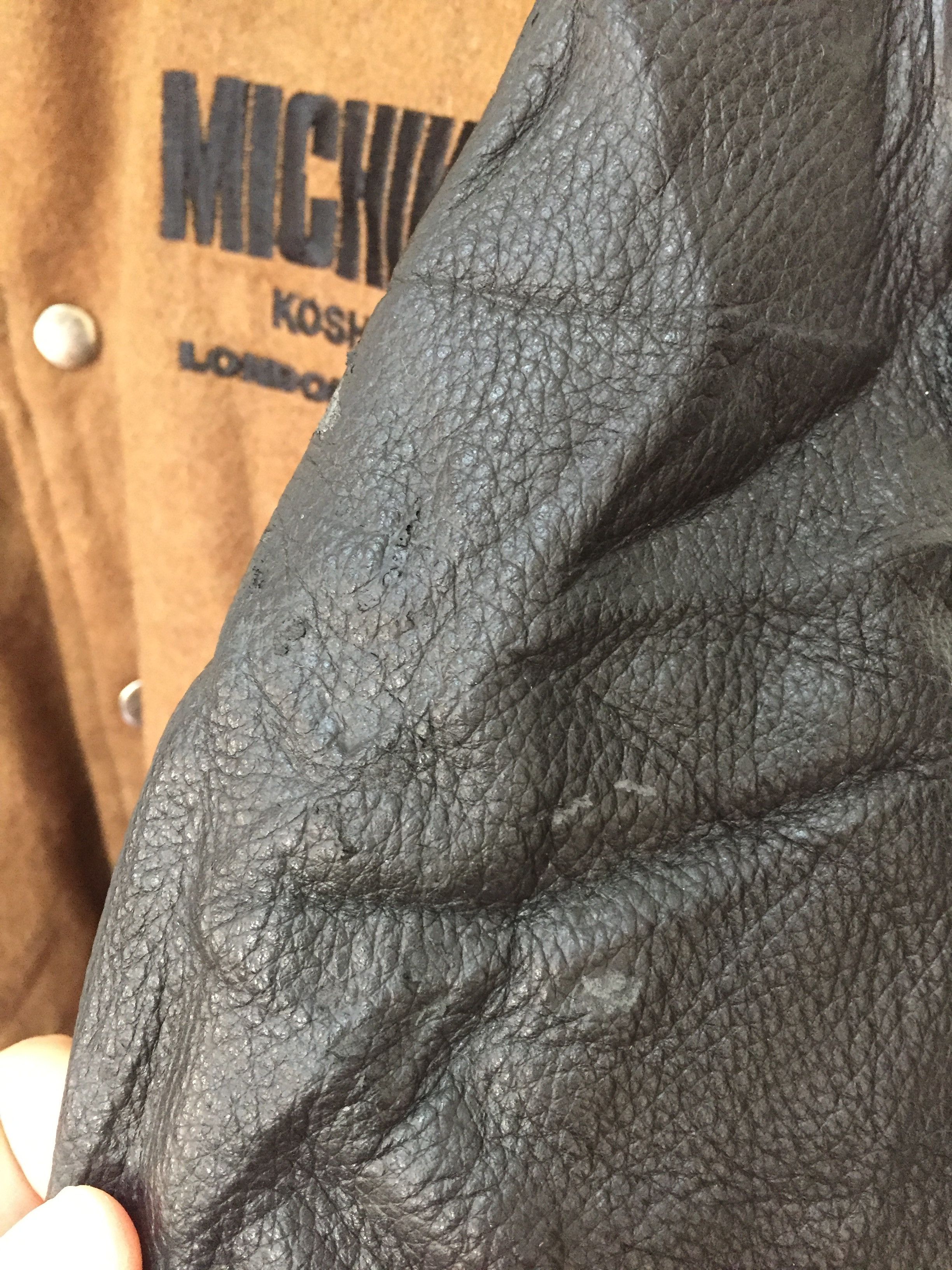 Michiko Koshino London 90's Embordered logo varsity Leather Sleeve Bomber jacket Size US M / EU 48-50 / 2 - 10 Thumbnail