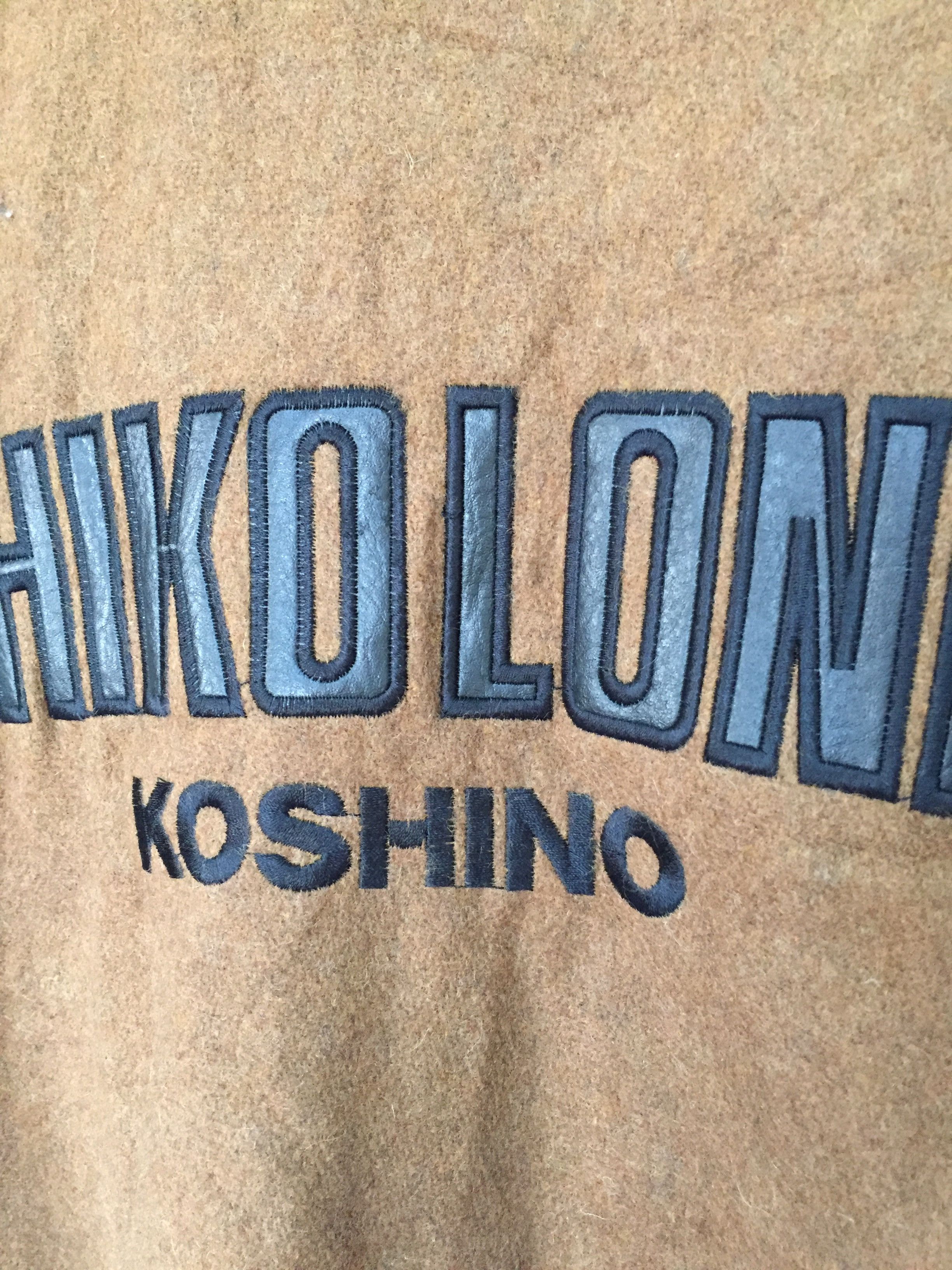 Michiko Koshino London 90's Embordered logo varsity Leather Sleeve Bomber jacket Size US M / EU 48-50 / 2 - 4 Thumbnail