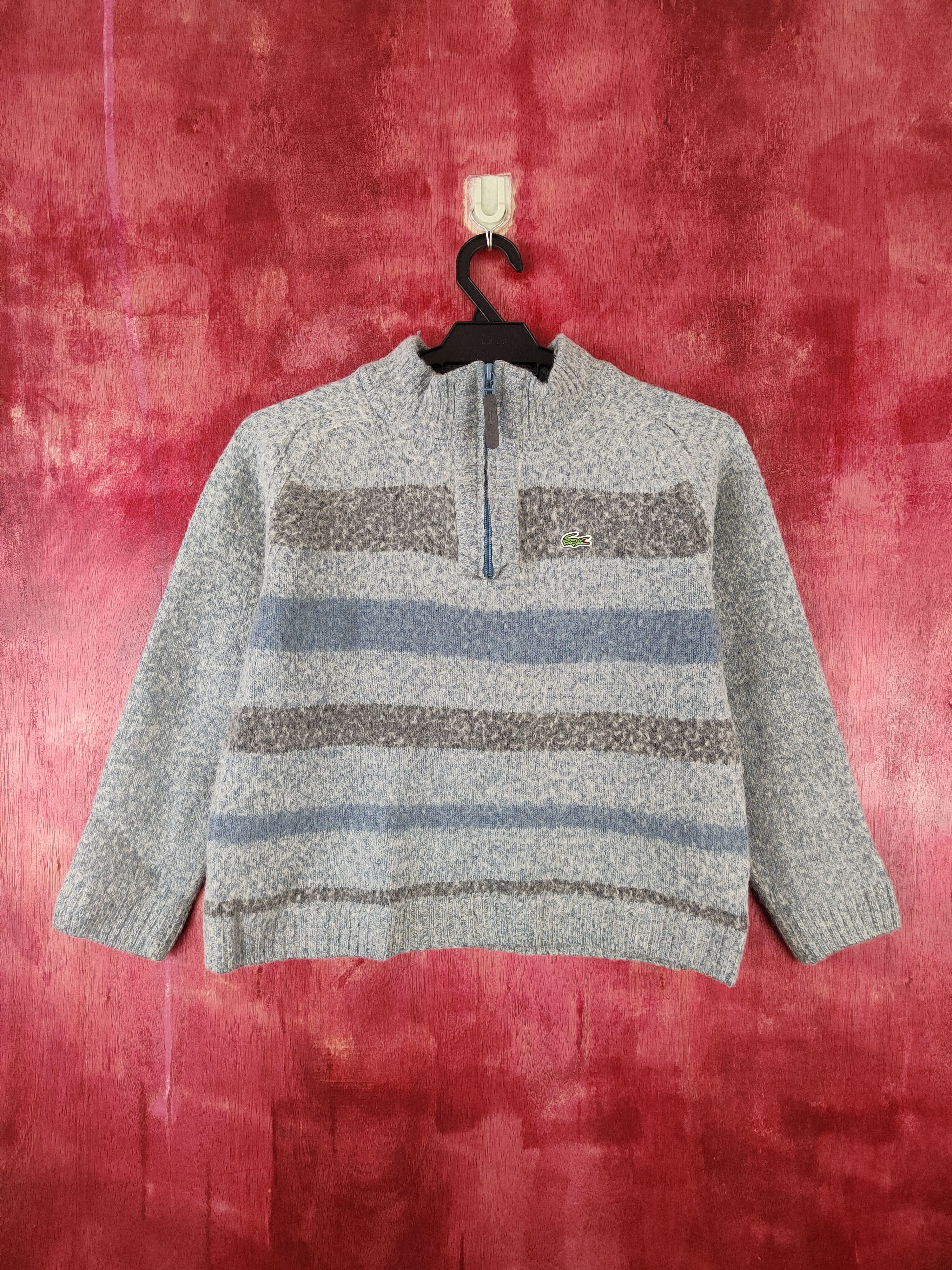 Homespun Knitwear × Japanese Brand × Lacoste Lacoste Soft Blue Shag Shaggy Fur Mohair Knitwear #5555 Size XXS / US 00 / IT 34 - 1 Thumbnail