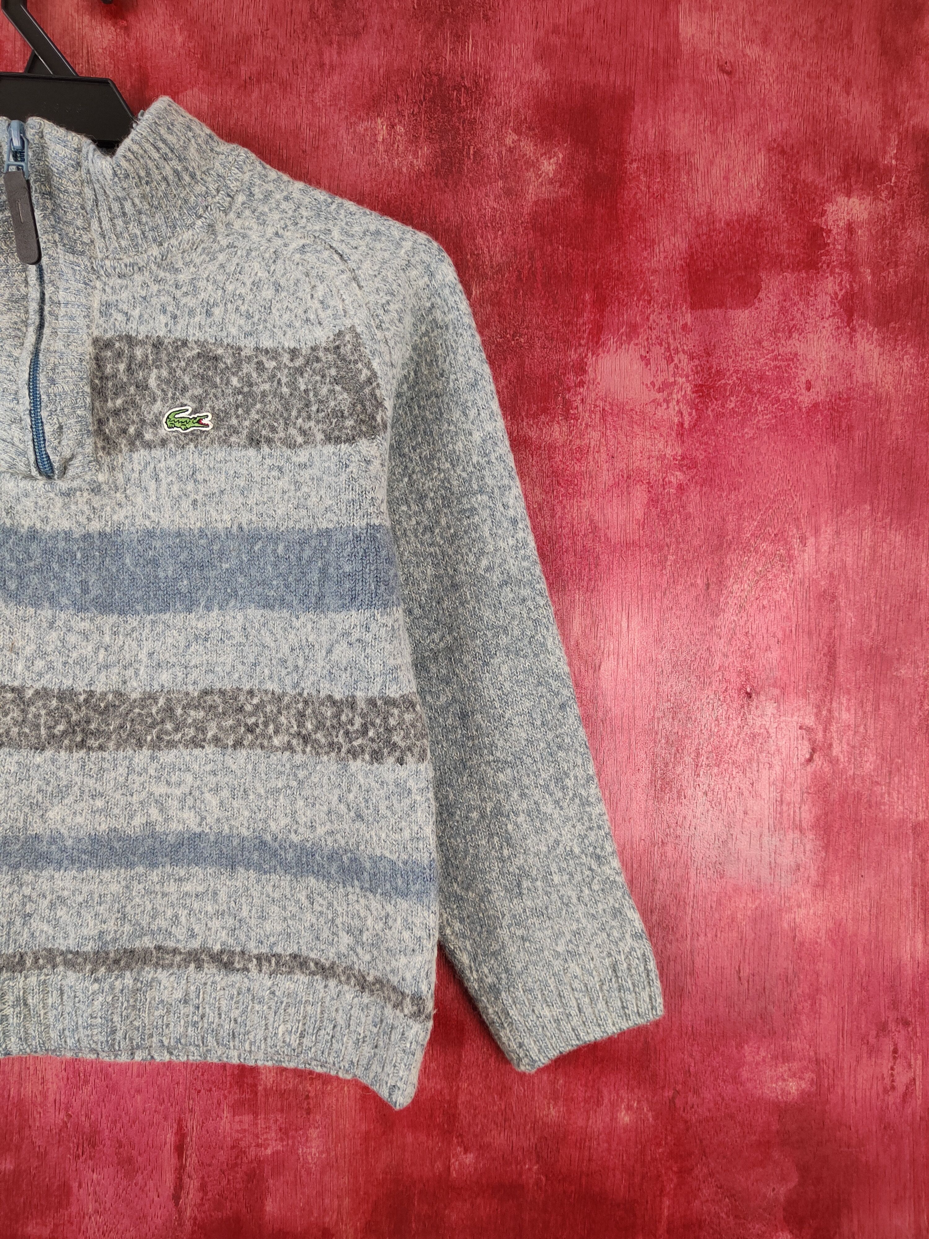 Homespun Knitwear × Japanese Brand × Lacoste Lacoste Soft Blue Shag Shaggy Fur Mohair Knitwear #5555 Size XXS / US 00 / IT 34 - 4 Thumbnail