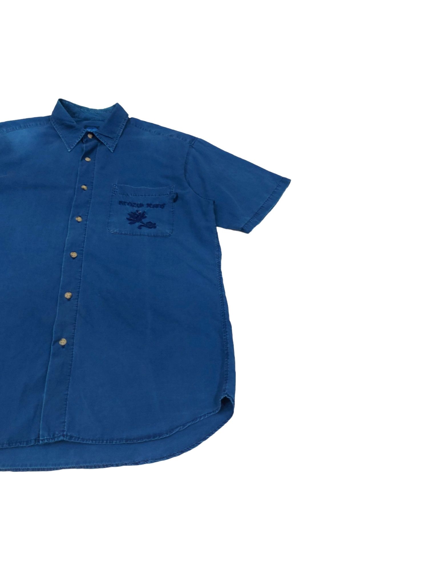 Designer × Indigo × Kenzo RARE! VTG KENZO JEANS DESIGNER INDIGO BUTTON UP Size US M / EU 48-50 / 2 - 2 Thumbnail