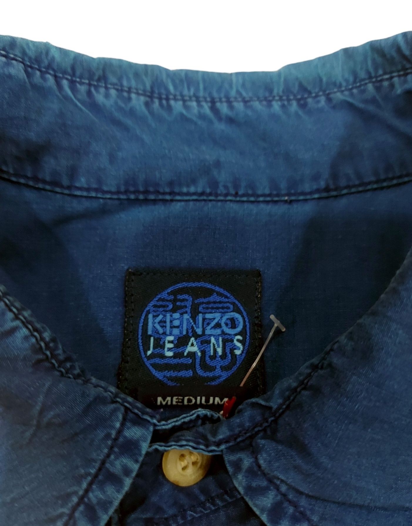Designer × Indigo × Kenzo RARE! VTG KENZO JEANS DESIGNER INDIGO BUTTON UP Size US M / EU 48-50 / 2 - 6 Thumbnail