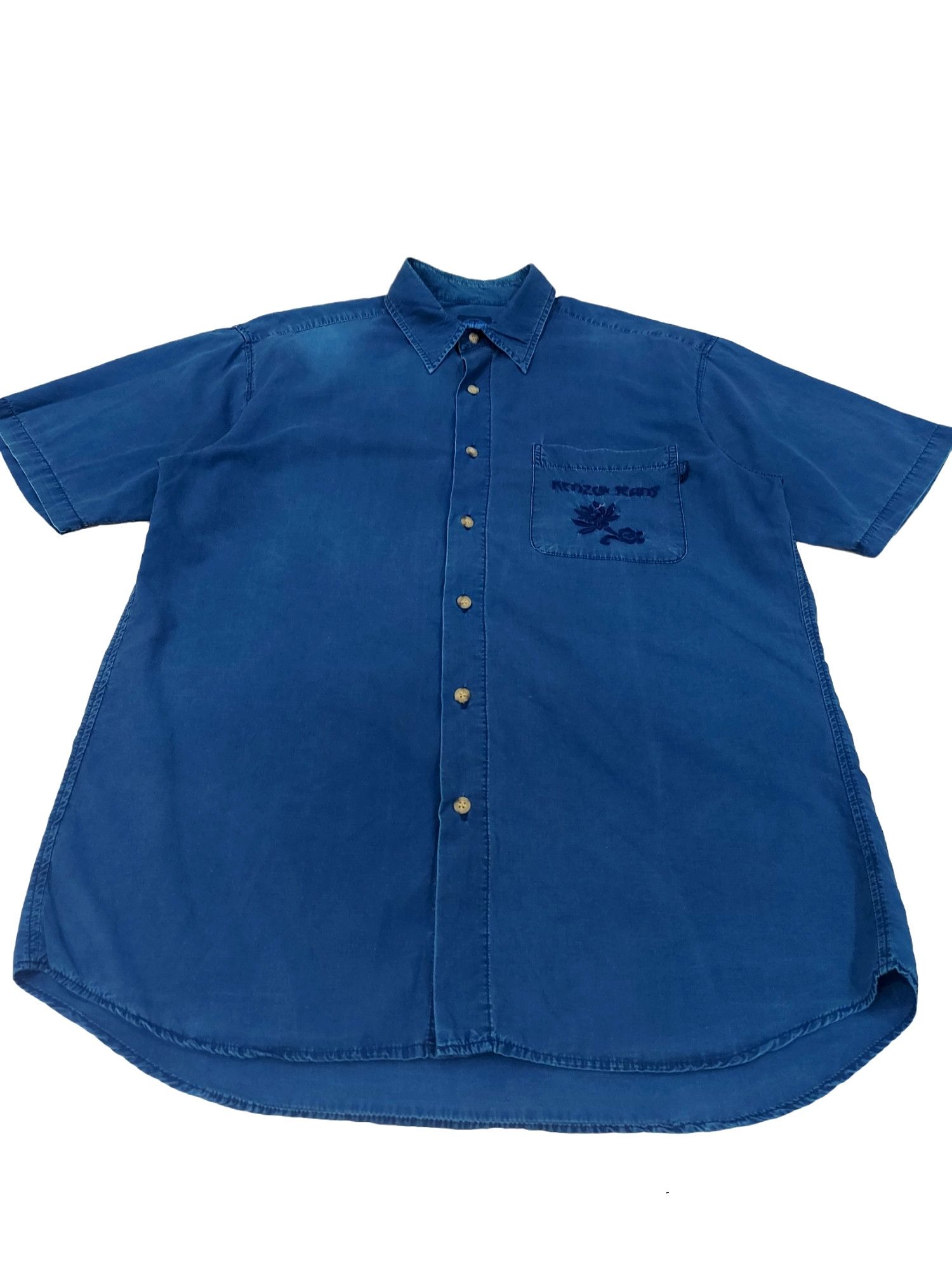 Designer × Indigo × Kenzo RARE! VTG KENZO JEANS DESIGNER INDIGO BUTTON UP Size US M / EU 48-50 / 2 - 4 Thumbnail