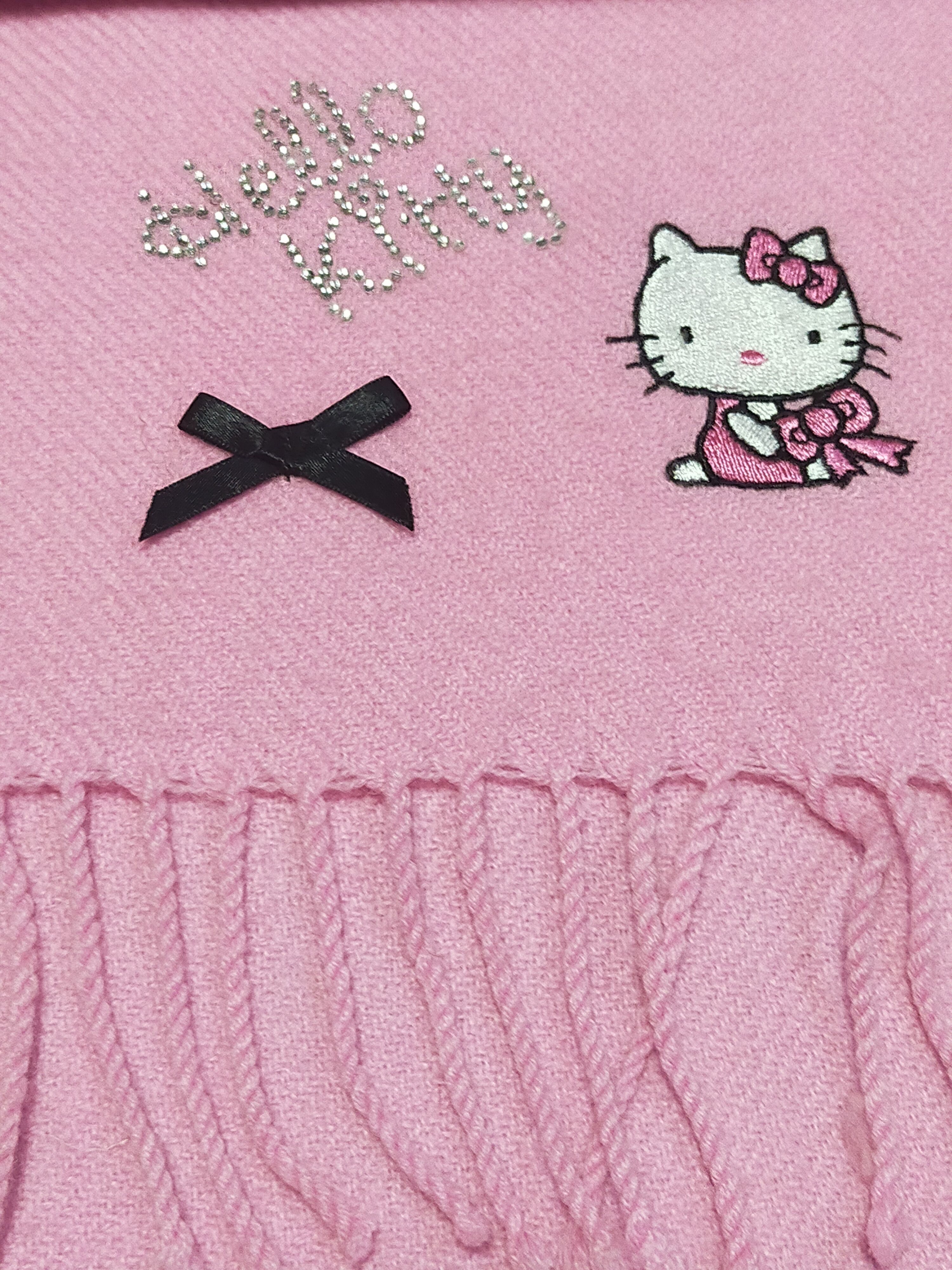 Japanese Brand HELLO KITTY PINK SCARF MUFFLER Size ONE SIZE - 3 Thumbnail