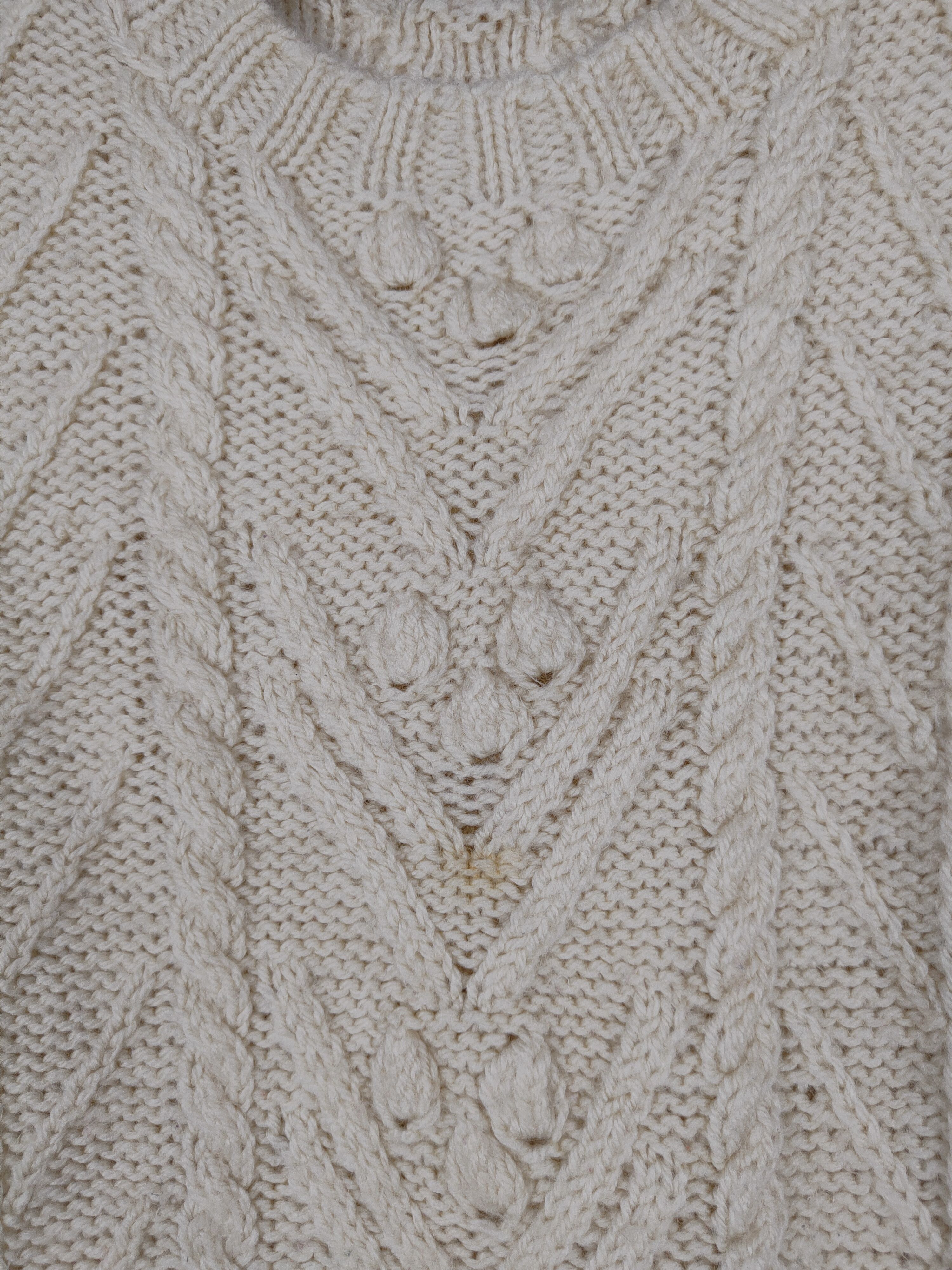 Aran Isles Knitwear × Japanese Brand Japanese Brand Cream cable aran isle Knitwear #S316 Size US M / EU 48-50 / 2 - 3 Thumbnail