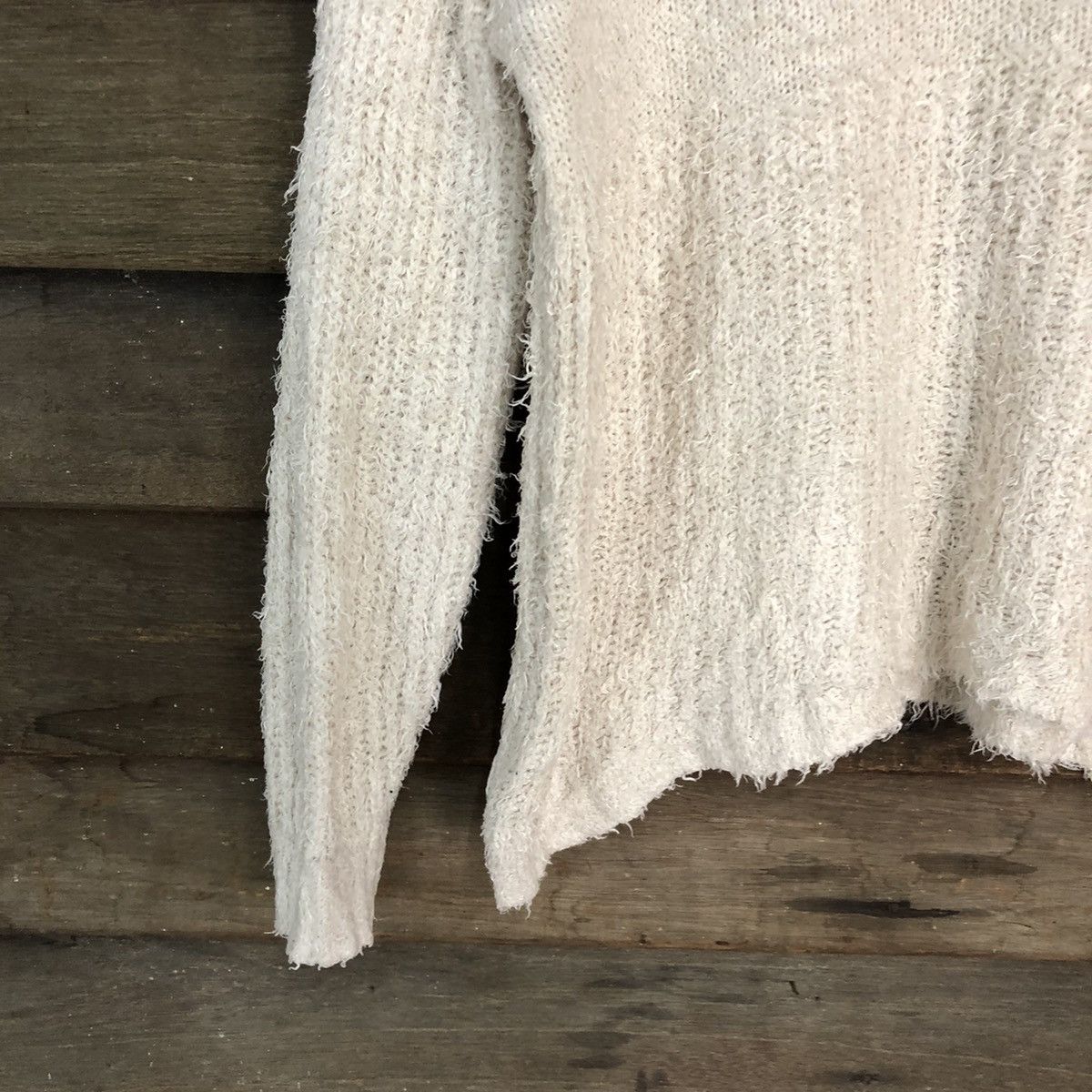 Homespun Knitwear × Japanese Brand × Vintage Colza White Shag Shaggy Fur Mohair Knitwear #7011 Size M / US 6-8 / IT 42-44 - 4 Thumbnail