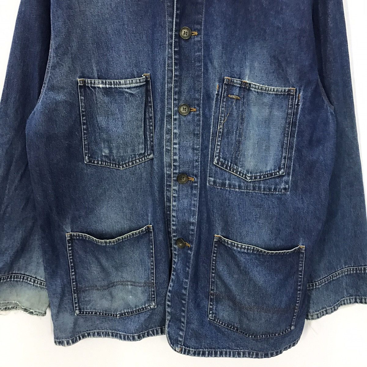Japanese Brand Vintage Pisaalto denim jacket distressed work jacket Size US XL / EU 56 / 4 - 3 Thumbnail