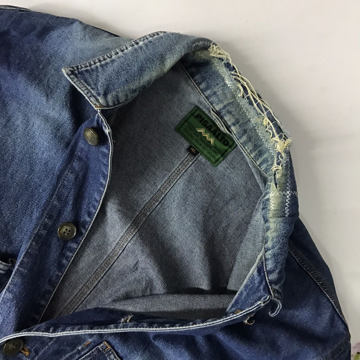 Japanese Brand Vintage Pisaalto denim jacket distressed work jacket Size US XL / EU 56 / 4 - 5 Thumbnail