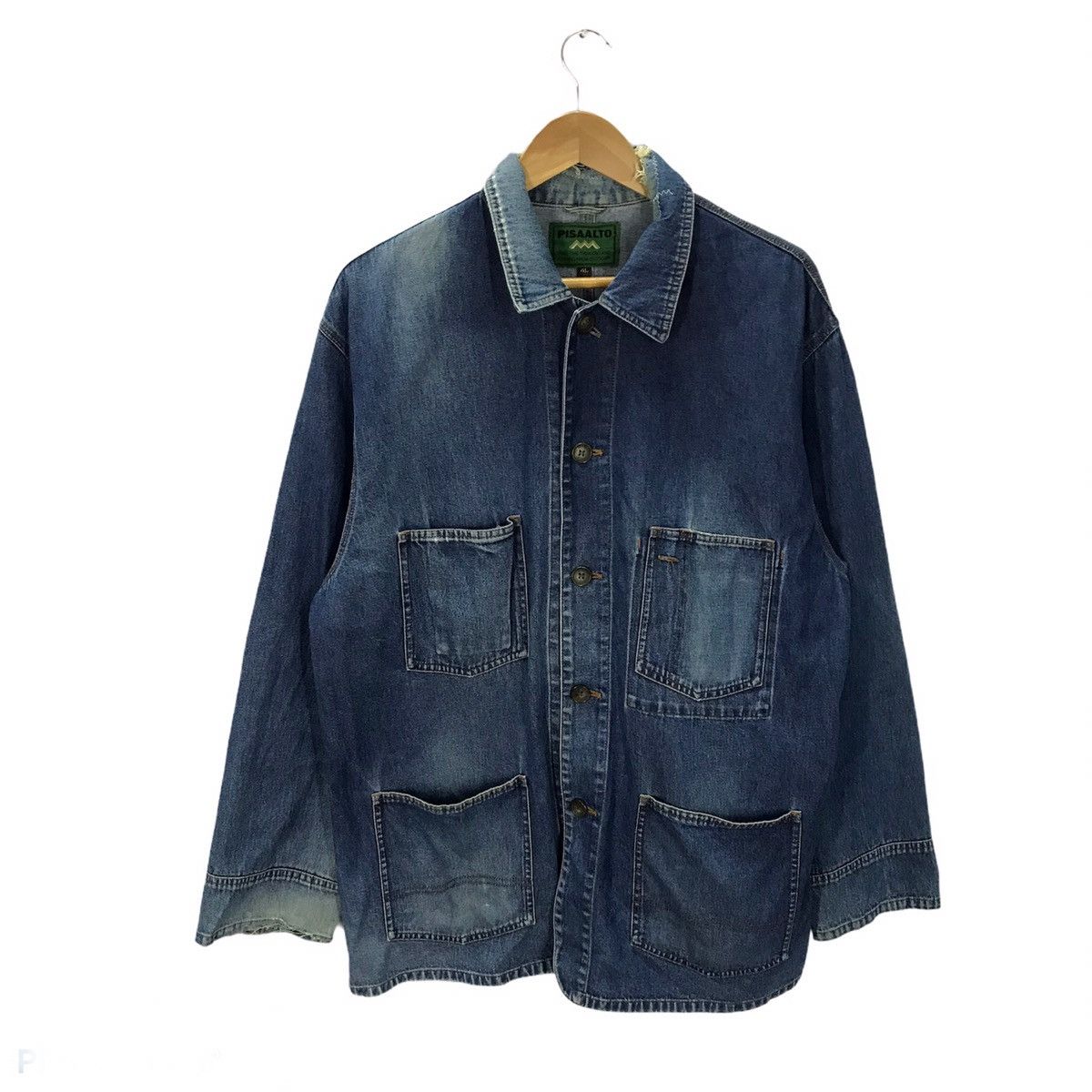 Japanese Brand Vintage Pisaalto denim jacket distressed work jacket Size US XL / EU 56 / 4 - 1 Thumbnail