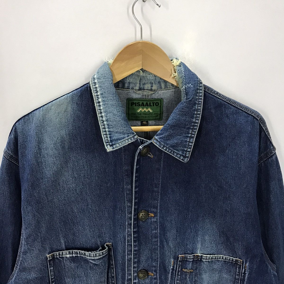 Japanese Brand Vintage Pisaalto denim jacket distressed work jacket Size US XL / EU 56 / 4 - 2 Thumbnail