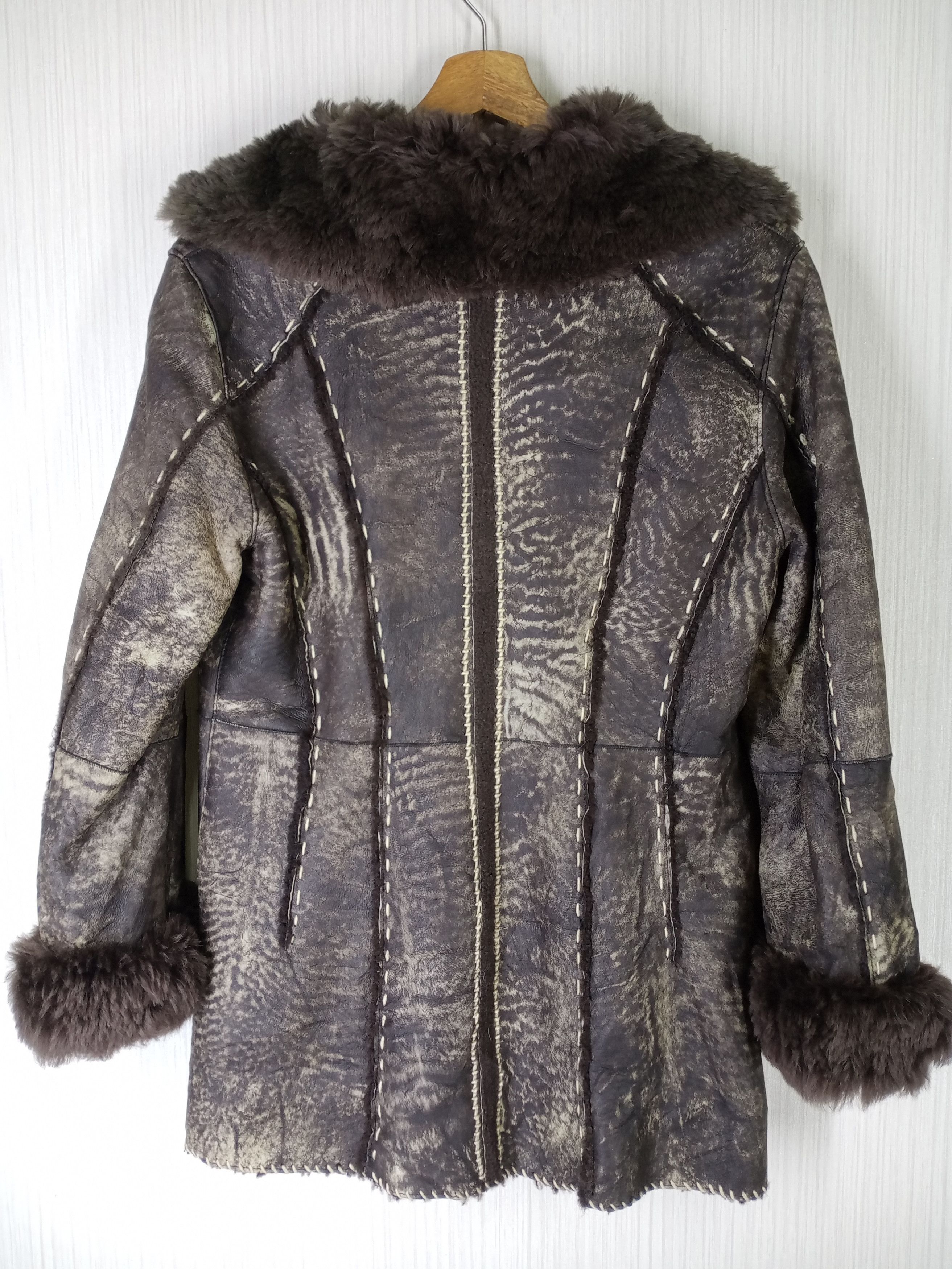 Japanese Brand RARE JENIFER LEONARDI FIRENZE ITALY SHERPA SHEARLING JACKET Size US M / EU 48-50 / 2 - 8 Thumbnail