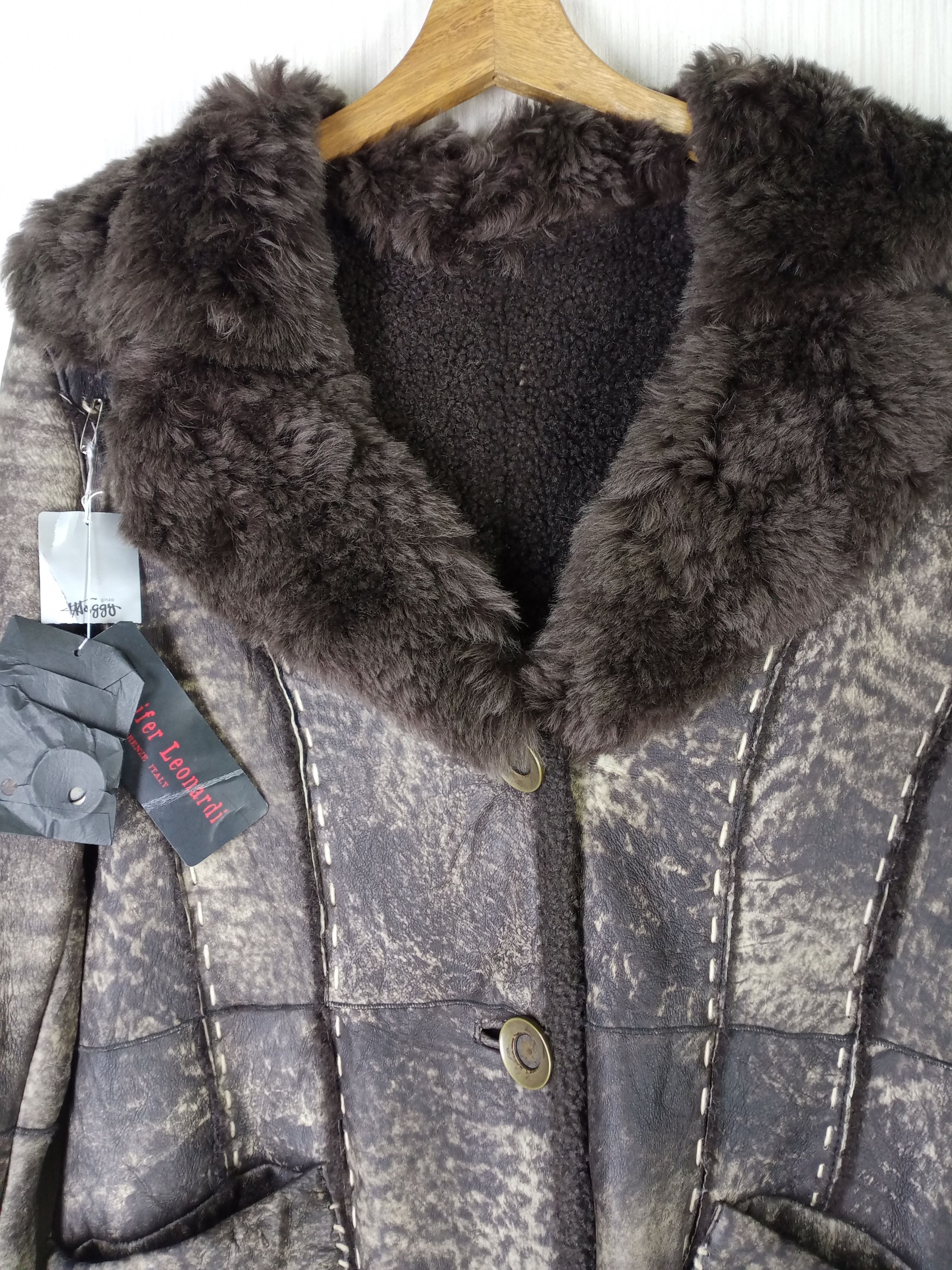 Japanese Brand RARE JENIFER LEONARDI FIRENZE ITALY SHERPA SHEARLING JACKET Size US M / EU 48-50 / 2 - 6 Thumbnail
