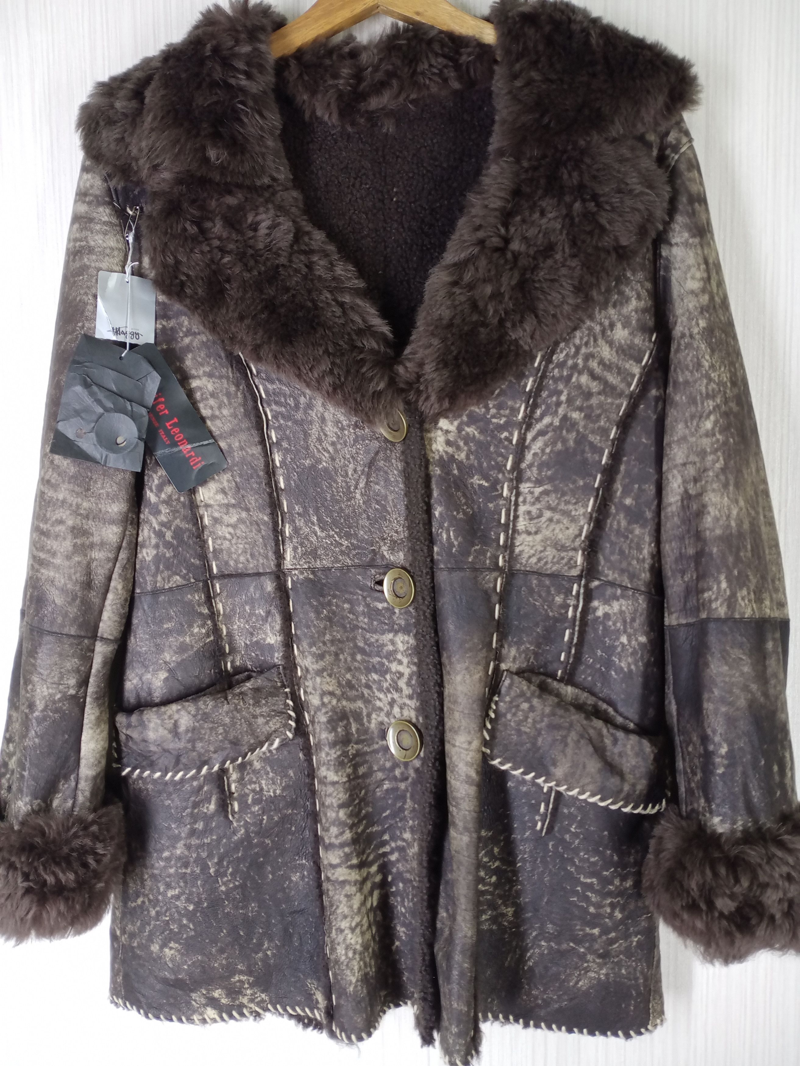 Japanese Brand RARE JENIFER LEONARDI FIRENZE ITALY SHERPA SHEARLING JACKET Size US M / EU 48-50 / 2 - 2 Thumbnail