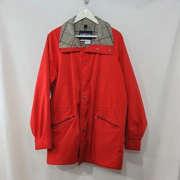 Lands' End Vtg Made in USA Red Goretex Jacket Plaid Wool Lining sz L Size US L / EU 52-54 / 3 - 1 Thumbnail