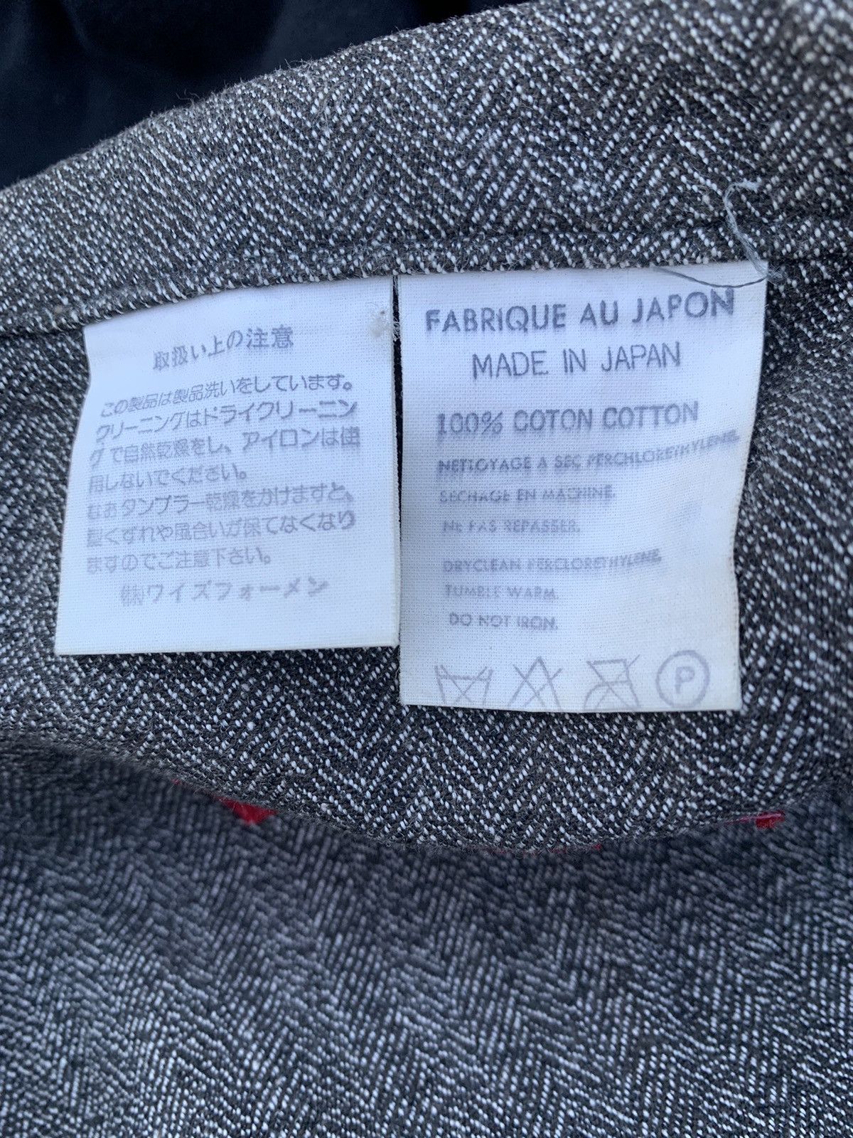 Japanese Brand Y’s Yohji Yamamoto Salt & Pepper Herringbone Twill Cotton Size US 42 / EU 58 - 11 Thumbnail